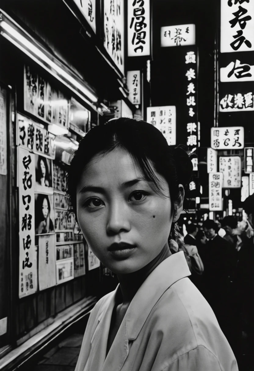 by Daido Moriyama, best quality, masterpiece, 8k