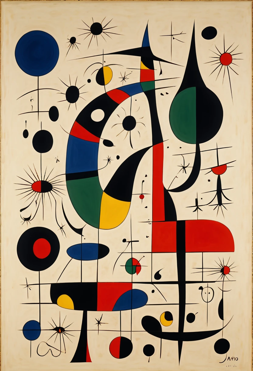 by Joan Miro, best quality, masterpiece, 8k