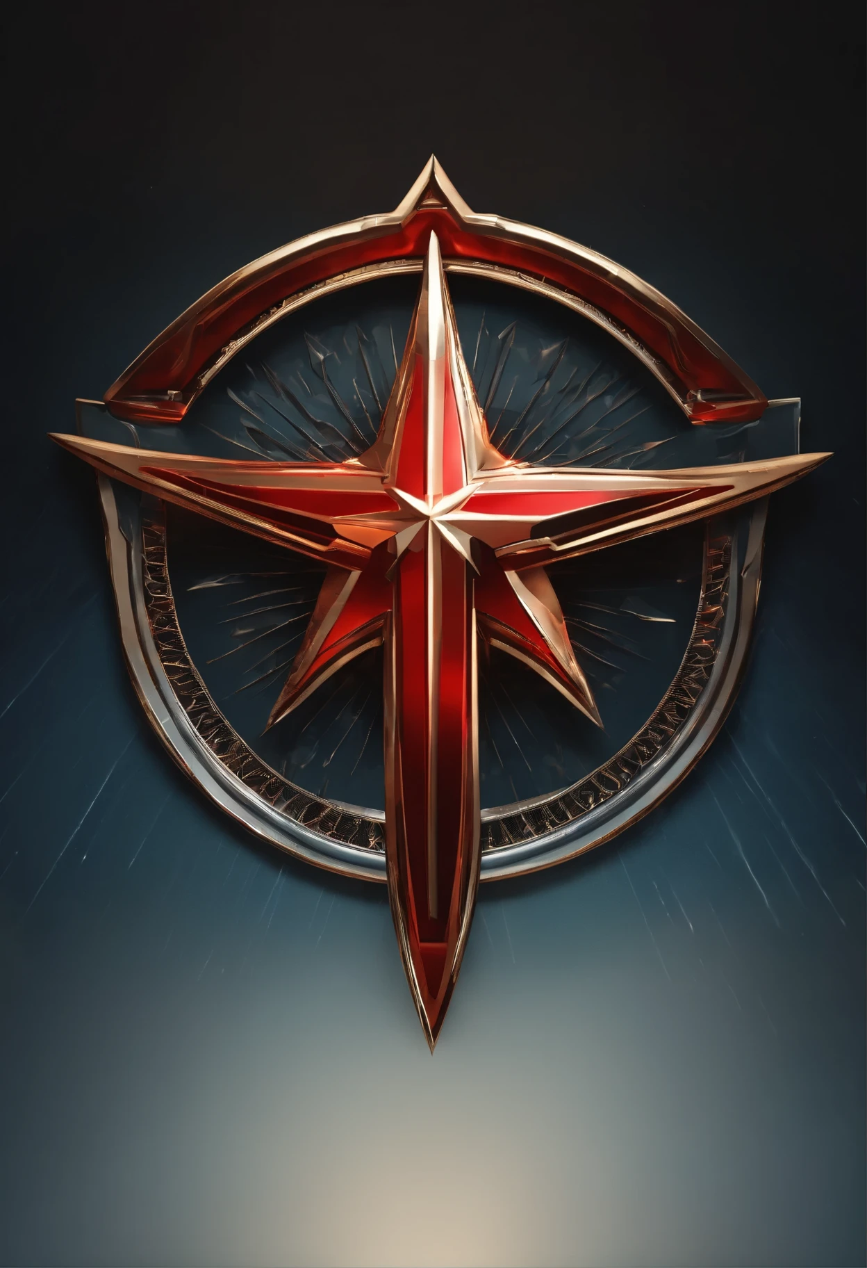 A shield logo vector with a vibrant red star at its core, meticulously designed with advanced features and sharply defined contours, boasting a robust texture and front perspective. Created using the Leonardo Diffusion Graphics Engine and Leonardo style Rendering engine for enhanced visual quality. Equipped with the Magic Alert v2 system for added security and sophistication. Measuring 2024 x 2024 pixels, this logo adheres to an Orientation Scale of 80 and offers a strength value between 0.1000 --s2.