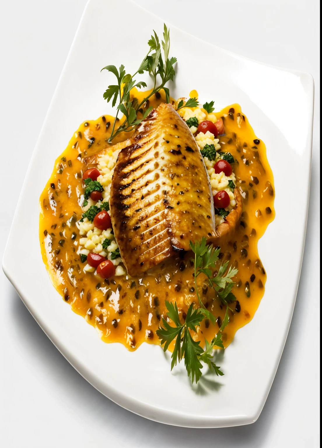 add a grilled fish, preferably a matrinxã