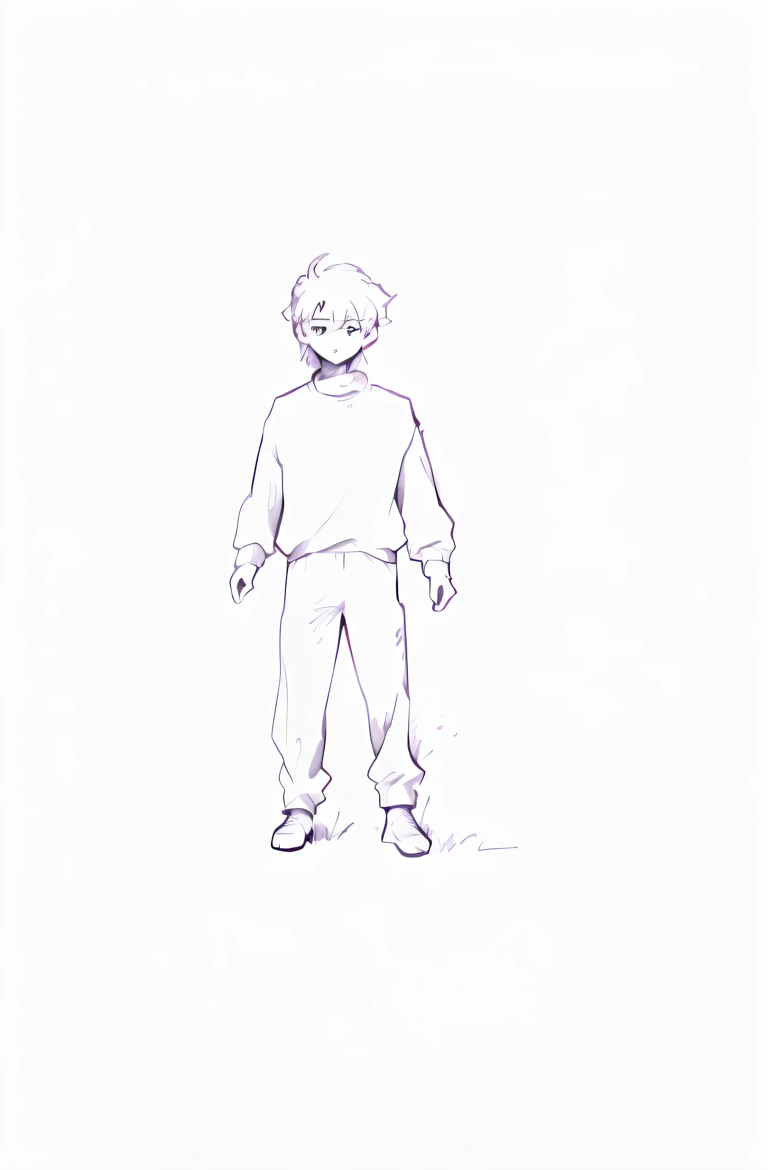 male,two-dimensional,White background,whole body