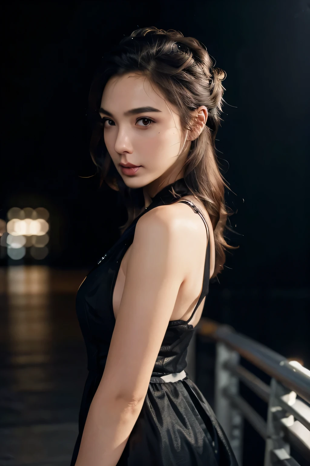 ((black background))、最high quality, masterpiece, High resolution, 1 girl,chinese wedding dress,hair ornaments,necklace, jewelry,beautiful face,in addition_body, Tyndall effect,realistic, Dark studio, rim lighting, two-tone lighting,(High resolutionスキン:1.2), 8k UHD, Digital single-lens reflex camera, soft lighting, high quality, volume lighting, Frank, photograph, High resolution, 4k, 8k, Bokeh、masterpiece, 最high quality, high quality, High resolution、(((black background)))、big breasts、