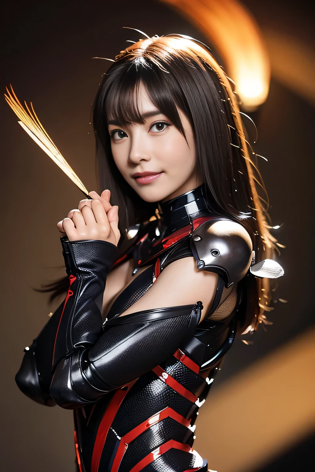 (High resolution,masterpiece,highest quality,Very detailed CG, anime, official art:1.4), realistic, photograph, amazing detail, everything is complicated, shiny and glossy,Amazing number of layers, 8K wallpaper, 3D, sketch, cute, figure,( alone:1.4), perfect female proportions,villain's daughter, (Fusion of dark brown cockroach and lady:1.4), (brown cockroach woman:1.2), (brown cockroach woman:1.2), (Fusion:1.2), (alone:1.4), (evil smile:1.2), muscular, abs, (Cockroach brown exoskeleton bio insect suit:1.4), (Cockroach brown exoskeleton bio insect armor:1.2), (brown transparent cockroach feathers:1.4), (Antennae of brown cockroaches:1.3),