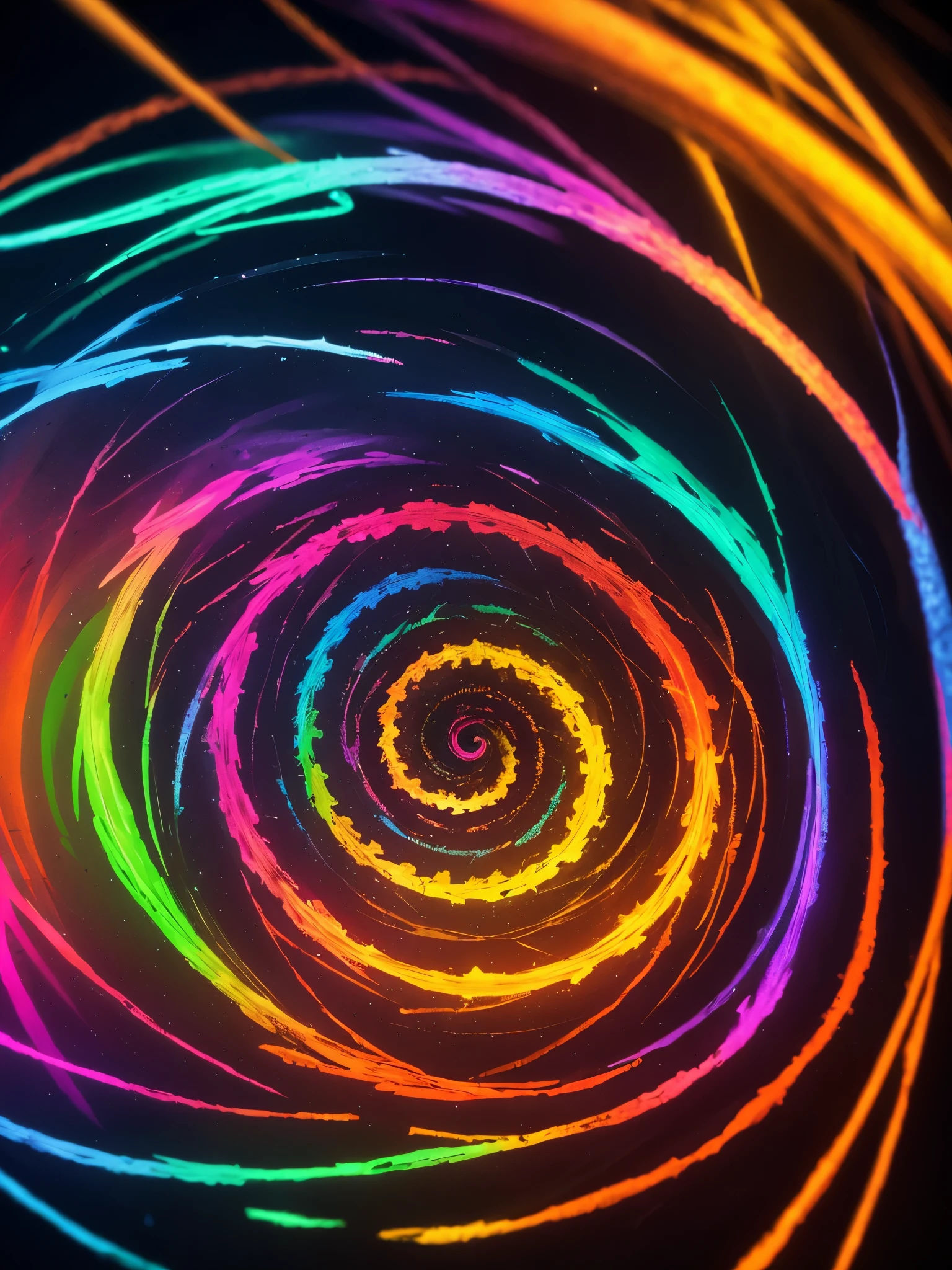 Hypnotic eye, vortex of colors, hypnosis