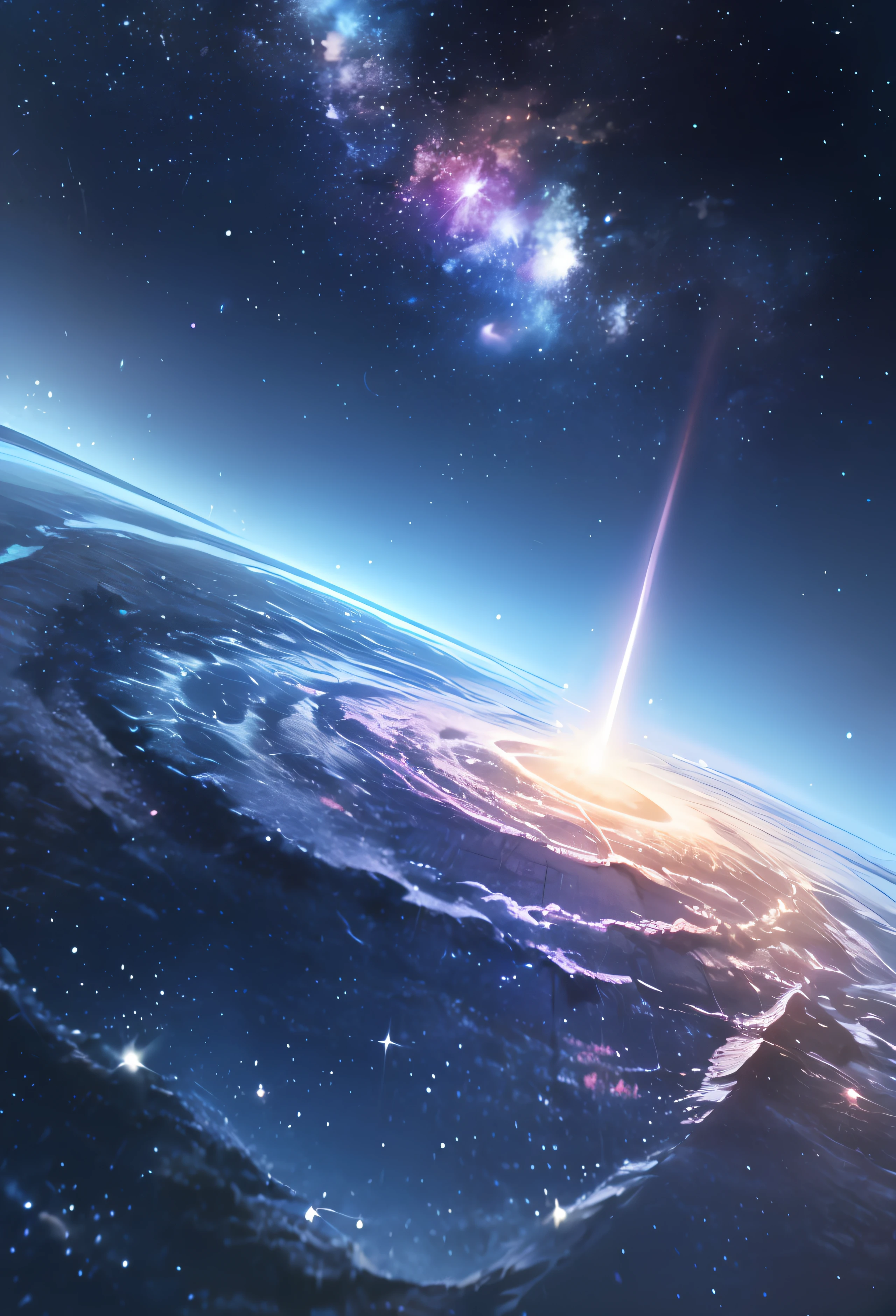 Estilo Manhwa,querido,cruzes, O universo tem comprimento infinito, endless galaxies, Buracos negros perigosos, supernova explosion, Estrela flutuante, Escadas ilimitadas, nebulosa estrelada, disturbing cinematic atmosphere, Modo escuro negativo, atmosfera matricial, Cloud Storm Vortex Digital Code