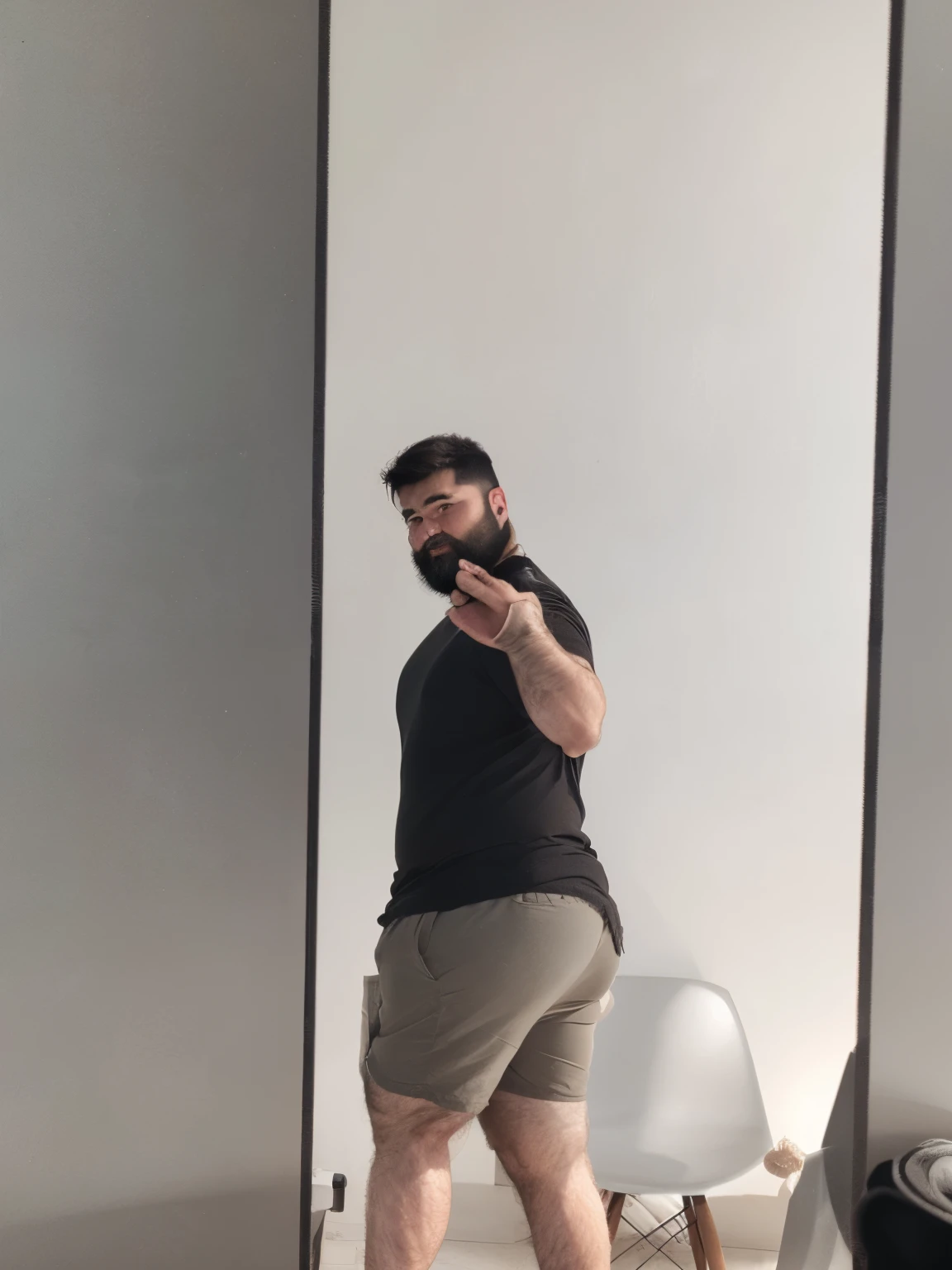 Chubby fat bearded