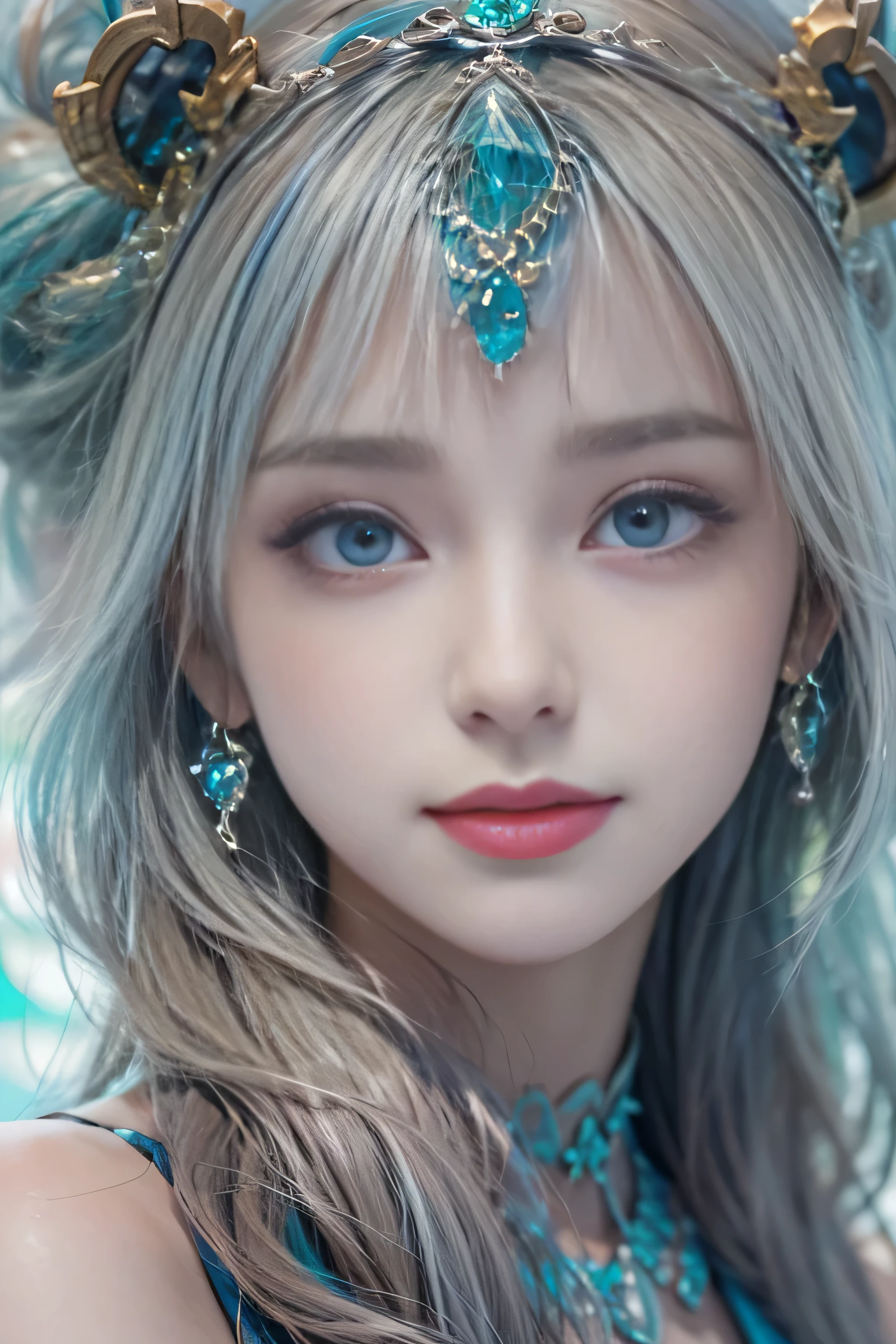 (photorealistic:1.8, highest quality:1.8,8K masterpiece:1.8,High resolution,muste piece:1.8),snow mountainに立つ1人の23歳の女性,fantasy,(sexy mini dress、Transparent Shawl、Elegant earrings、choker), beautiful detailed blue eyes:1.7,double eyelid:1.6,beautiful skin:1.8, (looking at the camera:1.2),(Photo seen from below:1.3),(long Hair:1.2,Fluffy Bob Cut,Beautiful shining blue lime hair:1.5), expression(Sly Smile:1.3,face turns red:1.3),(Moderate chest:1.3),Pause(Seductive pose:1.5),background(snow scene:1.5,snow mountain:1.3,fairyland forest,Crystal Castle),(slender:1.2),(detailed perfect face),normal hands:1.5,normal finger:1:5,normal feet:1.5,(cameltoe)