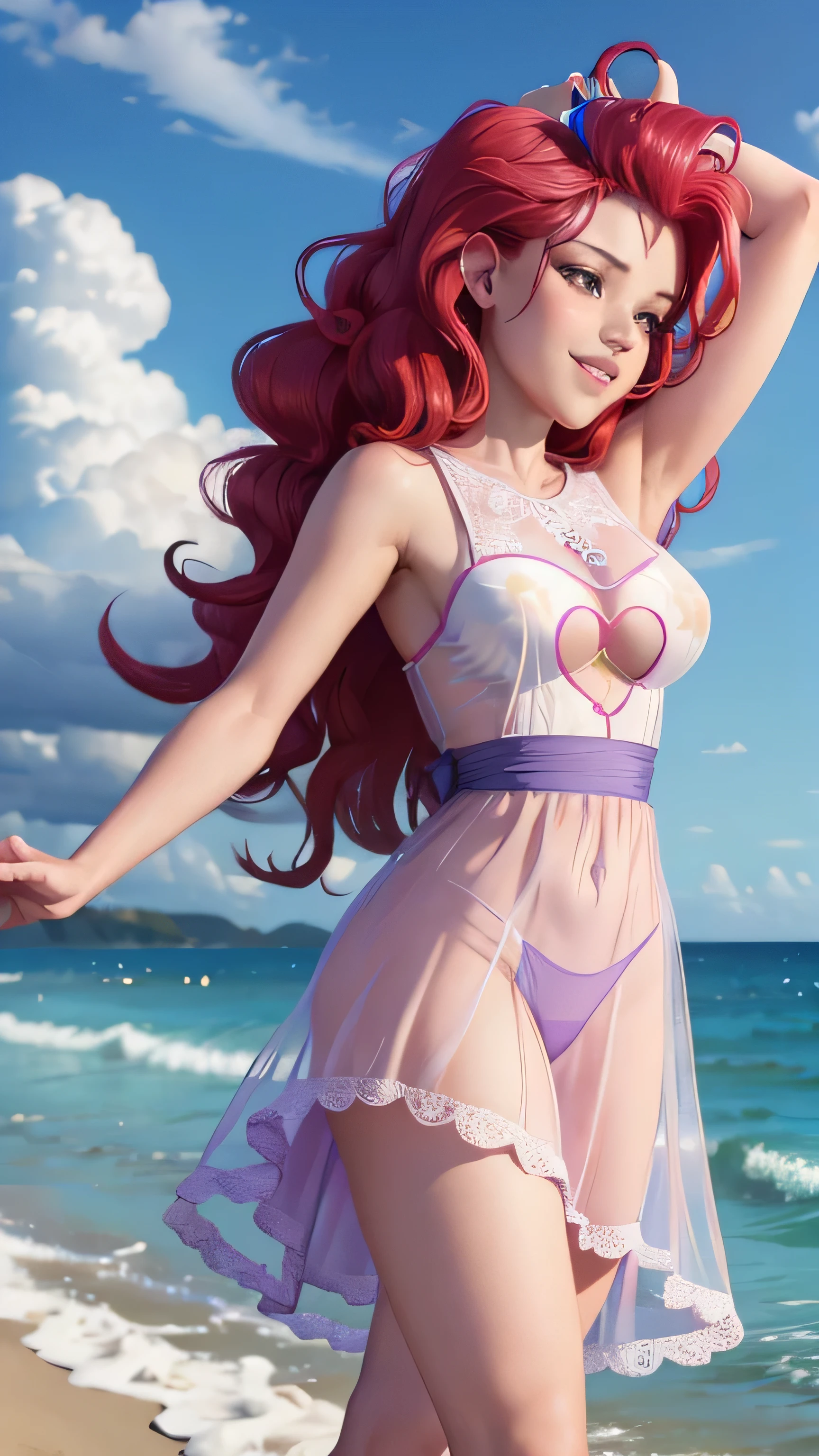 pinkie pie from my little pony ,pinkie pie as a girl , female body , Slender body , wind blowing skirt and hairs , out door , beach in background , (((walking in beach))) ,(((wear sheer lace transparent dress))) ,sexy pose , erotic , topless , exposed genitals , lust in her face , (((wicked smile))), breasts are visible , wear high heels , wide angles ,pubic hair ,feet , vagina is visible ,naked , nude , full body is visible ,relaxed ,orgasm , (((sexy pose))) , sexy face, bracelets , big breasts , lush breasts , Bulky Breasts , voluminous breasts ,look at to viewer , eye contact, high quality , detailed , wallpaper , realistic , feet are visible ,(((from low angle)))