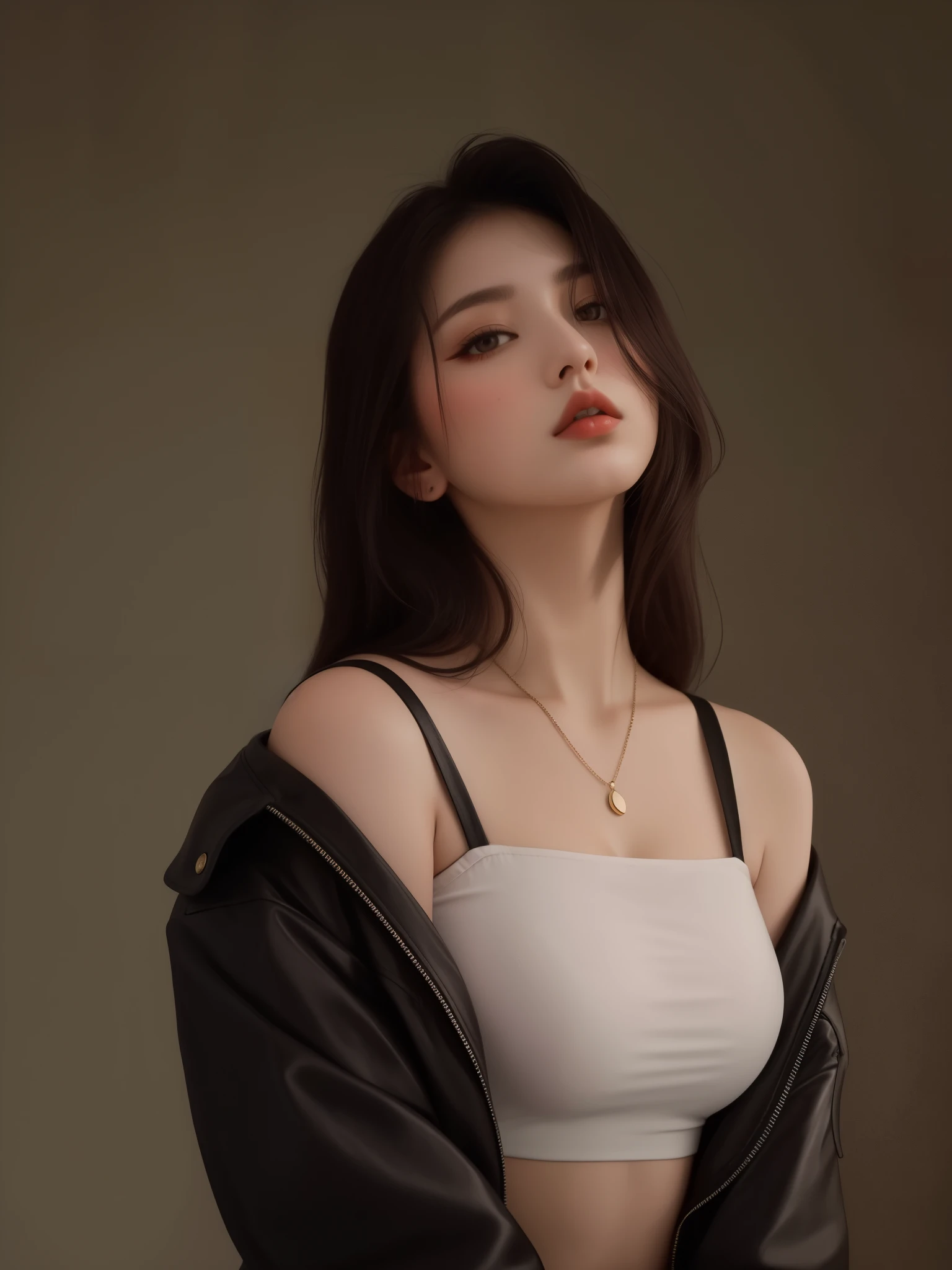Close-up of an Asian woman wearing a white blouse and a black jacket, Violeta Myers, pose casual, anna nikonova aka newmilky, Alina Ivánchenko, 2 4 year old female model, pale skin persian girl, muchacha atractiva, Anastasia Ovchinnikova, foto de retrato foto de perfil, Victoria Gavrilenko, 18 years, julia gorokhova