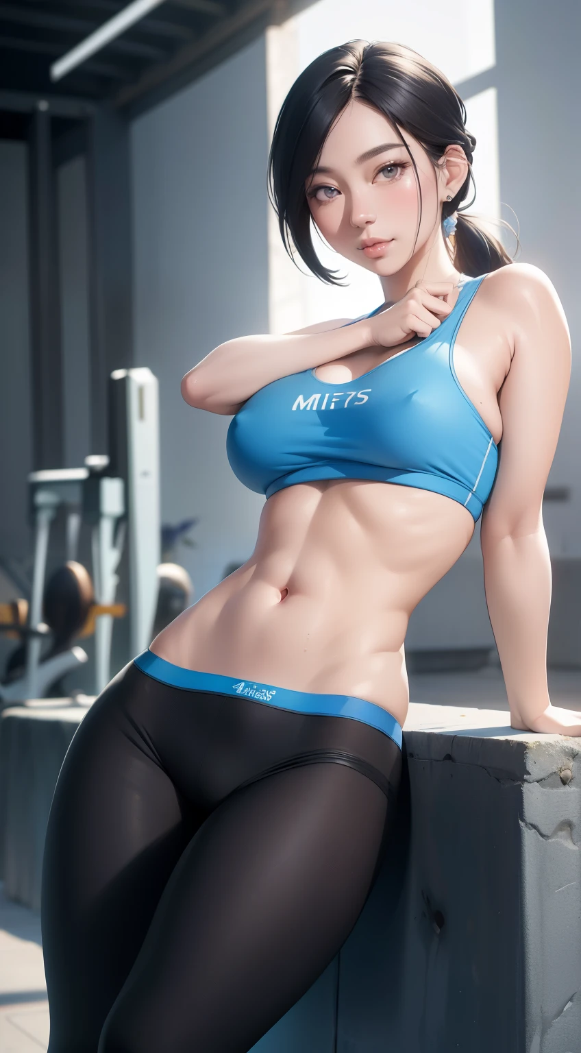 (best quality,4k,8k,highres,masterpiece:1.2),ultra-detailed,(realistic,photorealistic,photo-realistic:1.37),asian face,ponytail hair,pale skin,expressive eyes,soft eye makeup,rosy cheeks,natural beauty,elegant appearance,subtle smile,long eyelashes,glossy lips,stylish outfit,modern fashion,confident pose,lush garden background,colorful flowers,gentle sunlight,vibrant colors,portrait style,fine art painting,subtle color tones,soft lighting