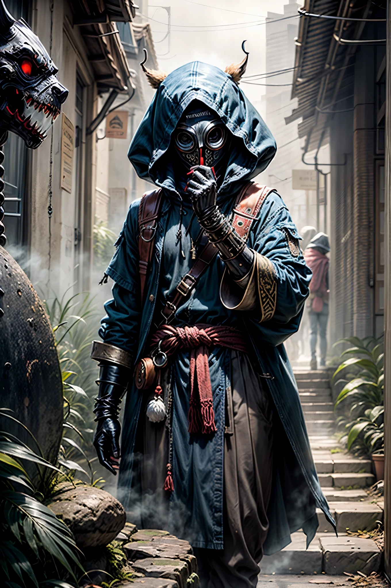 A misty mask hid his face,