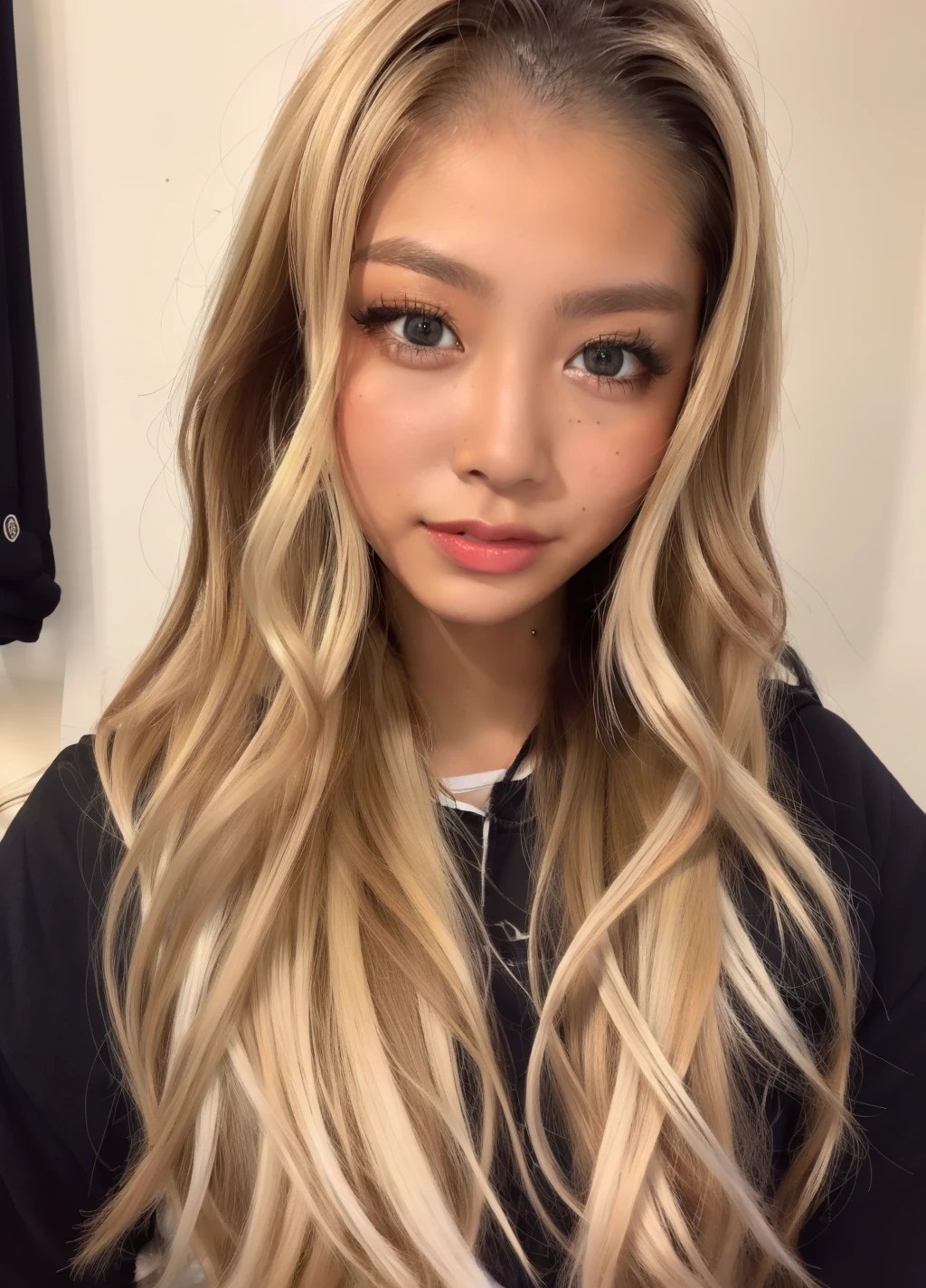 masterpiece,best quality,higher, asian,(brown race),dark skin,blonde hair,1girl,ndge