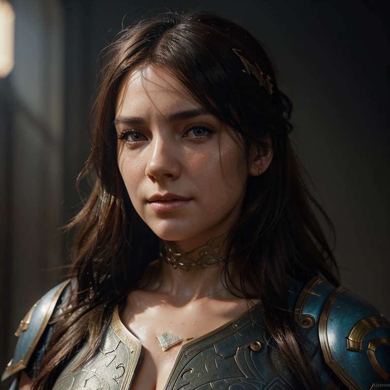 head and shoulders portrait, 8k resolution concept art portrait by Greg Rutkowski, Artgerm, WLOP, Alphonse Mucha dynamic lighting hyperdetailed intricately detailed Splash art trending on Artstation triadic colors Unreal Engine 5 volumetric lighting