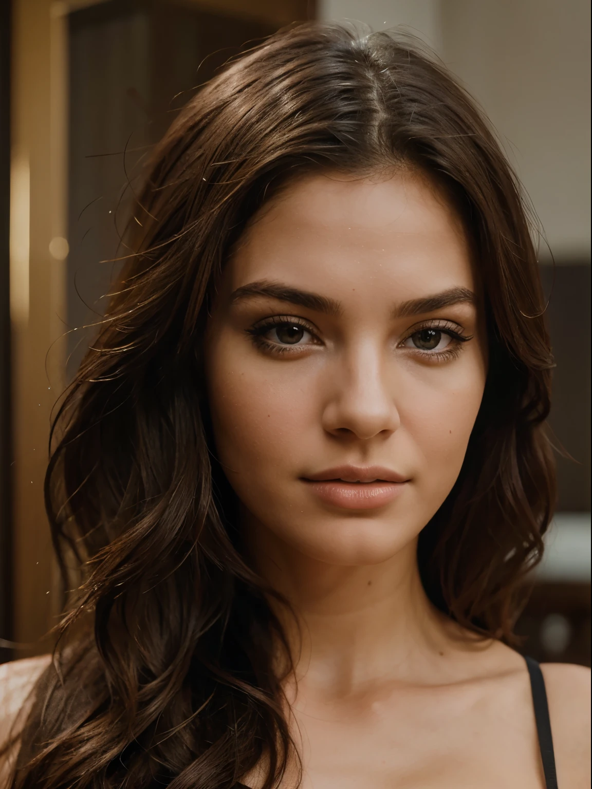 Breathtaking cinematic photo of a 30 year old girl with cheveux bruns and yeux marrons, heureux, expression joyeuse, closed mouth, Beau lips, intricate details, faible profondeur de champ, very detailed, high budget, epic Hollywood movie, Magnifique, chef-d'artwork, prime, Professionnel, very detailed, Detailed skin texture, (Rougir: 0.5), (chair de poule: 0.5). (the most Beau woman in the world) (cheveux bruns) (Short, curly hair, les cheveux sauvages, elegant coupe) visage mince, nez fin, Beau, very Beau, parfait face, mince body (mince), (cheveux bruns) (yeux marrons ) (peau blanche) beau corps, face ouest, Yeux predators, pink lips, thick thighs. Tout le corps, Beauté occidentale, nez fin, Beau, parfait, ((best quality)), ((ultra resolution)), ((photorealistic: 1.4)), (intricate details), parfait face, Se maquiller: 1.5 , visage clair, facial details. vue de face ((uniforme, costume tactique, disguise of'agent, ESPIONNER))