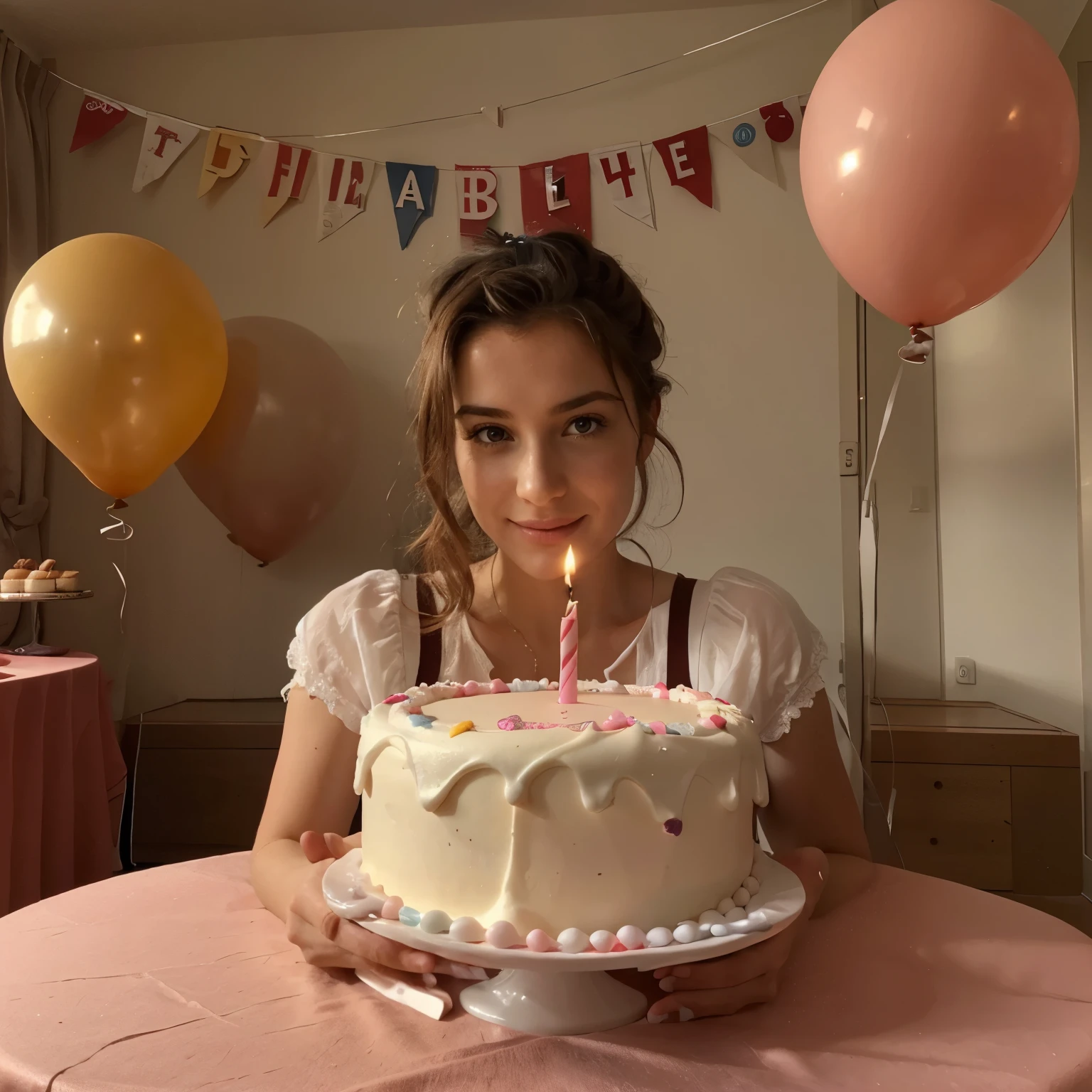 Goûter anniversaire ballon jeux bougie gâteau fête bonheur déguisement