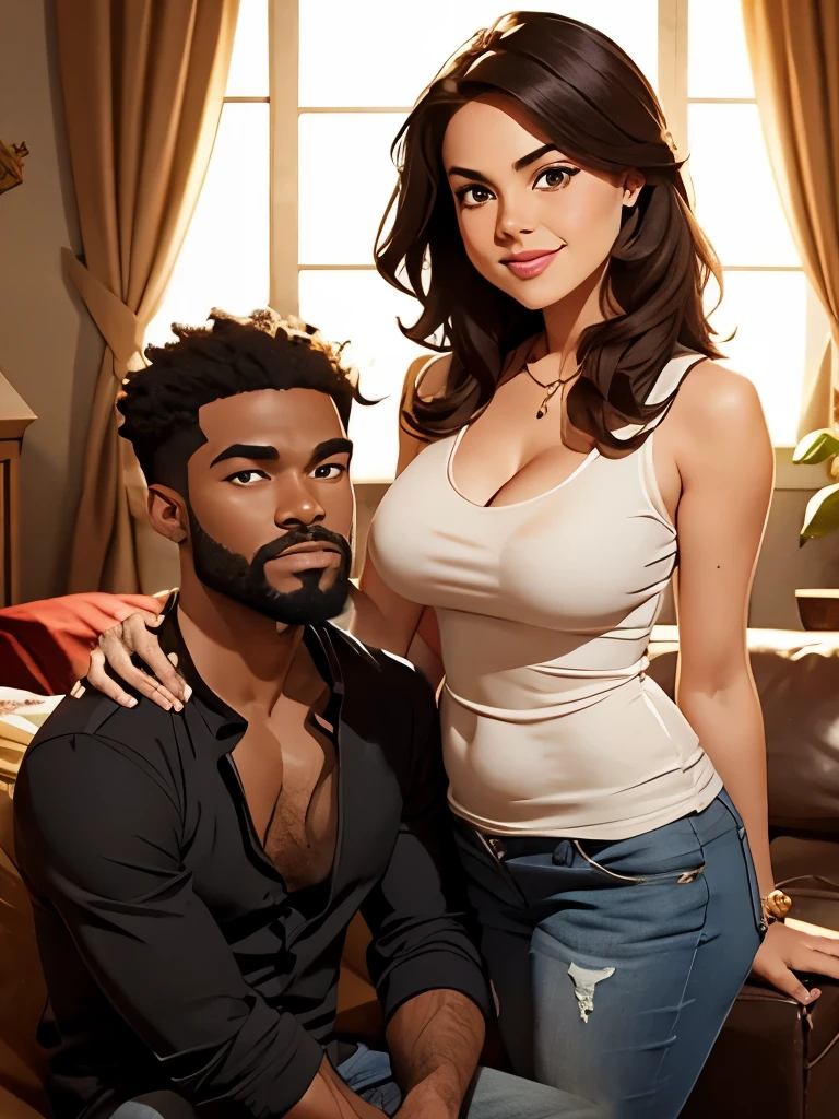 Handsome hairy black African man