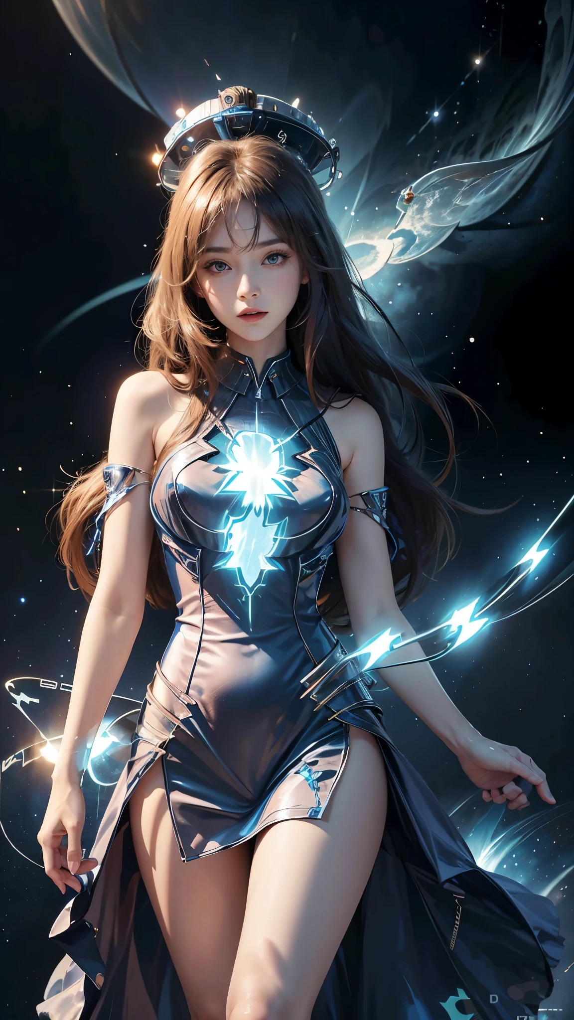 From Side, Photorealistic, Official art, Unity 8k wallpapr, 8K Portrait, Best Quality, Very high resolution, (Incredibly beautiful nature background:1.6), One girl, One beautiful age italian girl, sixteen years old, Obscene, (Sexy and glamorous:1.1), (A coquettish expression:1.6), (small breasts with raised pink areolas,:1.6), Vulgarity, (seductively smiling:1.2), (full body1.0), (erotic posing:1.5), (Magic Attack Pose:1.6),(magical effects like sparkles or energy:1.5), (Electric shock from hands:1.1), (Detailed blue bodysuit with beautiful fractal or marble design:1.5), (Beautiful and d delicate ruby, topaz, emerald and sapphire jewelry:1.45), Beautiful seductive face, Portrait, (Thick eyebrows:1.2), (Big purple eyes:1.2), Beautiful eyes with fine symmetry, (Ultra detailed eyes:1.4), (High resolution eyes:1.1), Intimate face, (ultra detailed skin texture:1.4), White skin, pale skin, Perfect Anatomy, Thin, (Beautiful toned body:1.1), Hair Bow, (Moist skin:1.1), full of sweat, No makeup, dark circles, Good anatomy, Focus Face, goodlooking, (Emilia Clark:0.6) (Emma watson:0.3),(Jennifer Connelly:0.4), (sensual face:1.5), Elegant face, Nice, Dolce, Cyberpunk Sci-Fi, (Gauntlets with intricate and beautiful designs:1.2), Blurred background, Blurred foreground, depth of fields, (Motion Blur:1.1), Complex and colorful biomechanical bodysuit, Zentangle, mandalas, Entangled, (Small breasts:1.2), Sheer breast, (Beautiful :1.2), (NSFW:1.2), large hips, drivel, Juice stain, grabbing on breasts