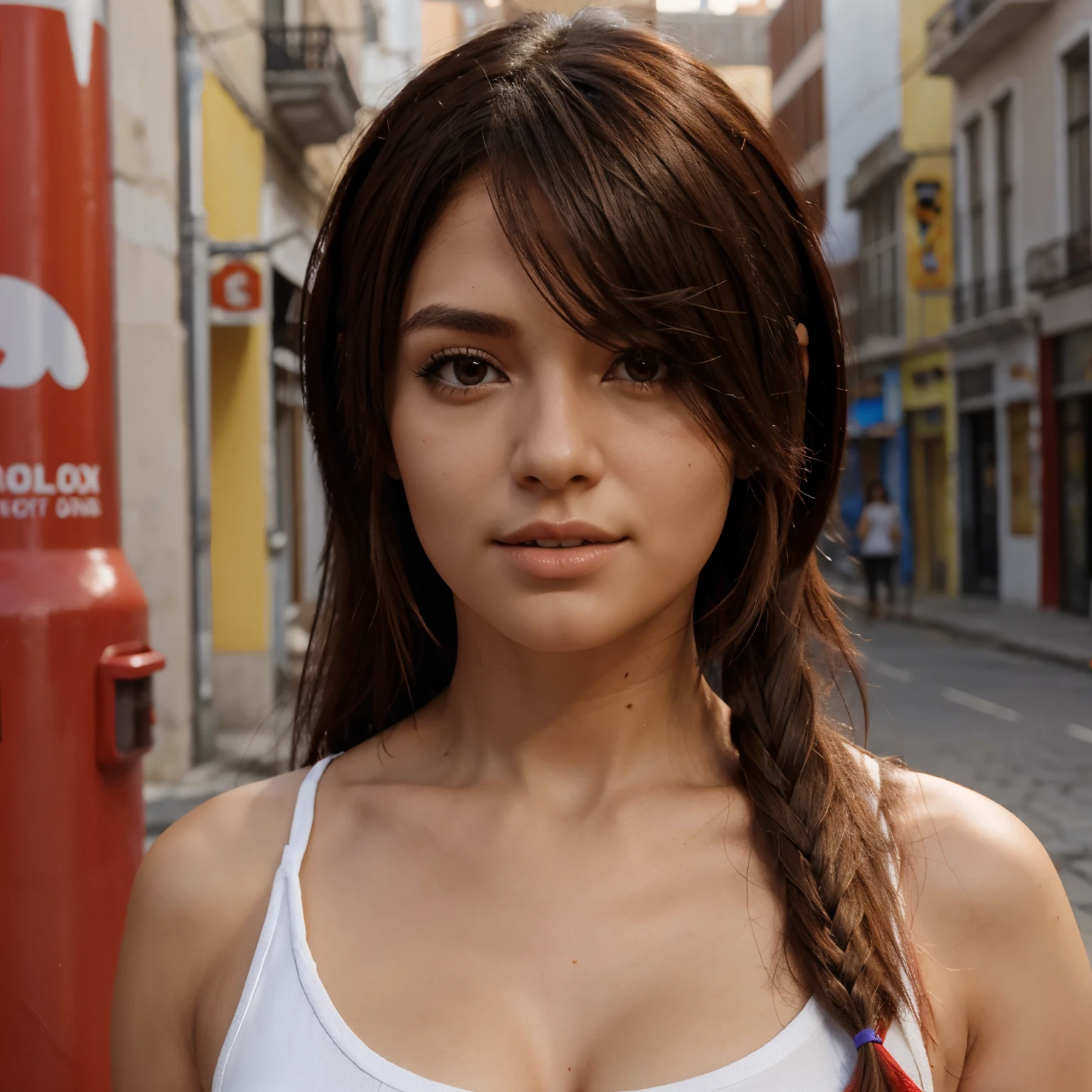 Chica 3d, con cabello rojo