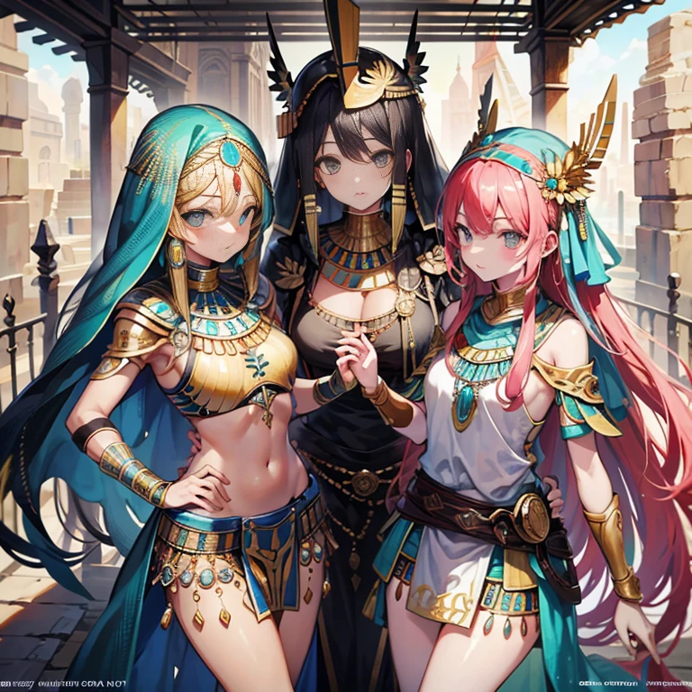 melhor qualidade，obra-prima，final resolution，felpudo，altamente colorido，colorida，The beauty of ancient Egyptian mummies，Lindo hoem envolta em bandagens，Postura normal
