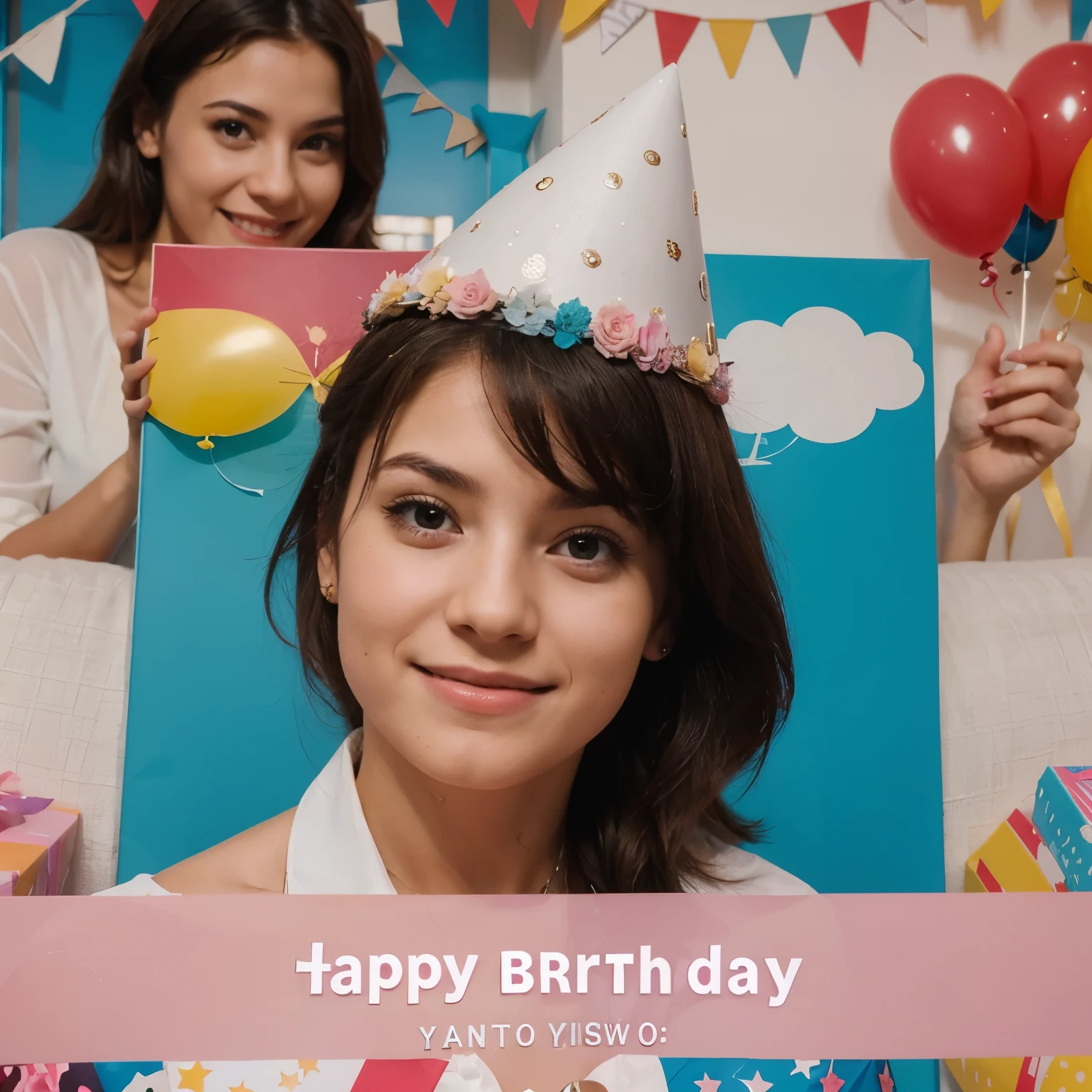 Replace the inscriptions with happy birthday Alina
