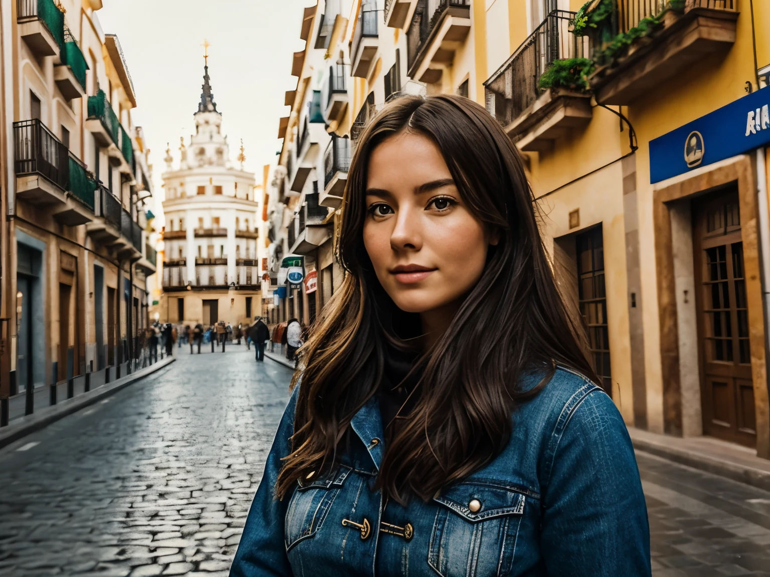 trip、Spain、madrid、In town、Remains、tourist spot、woman、Remains、Norwegian、beautiful woman、27 years old、No sleeve