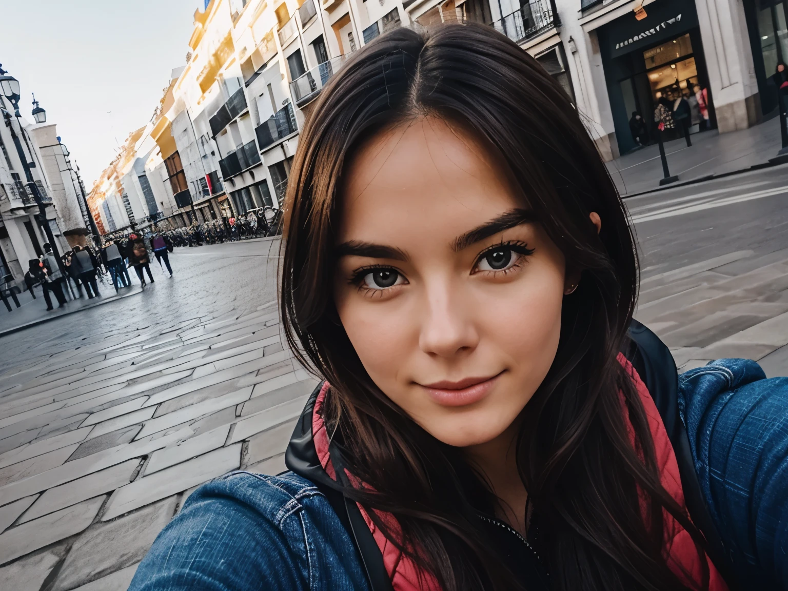 Norwegian、Beauty、27 years old、trip、madrid、In town、woman、Remains、Selfie from a distance