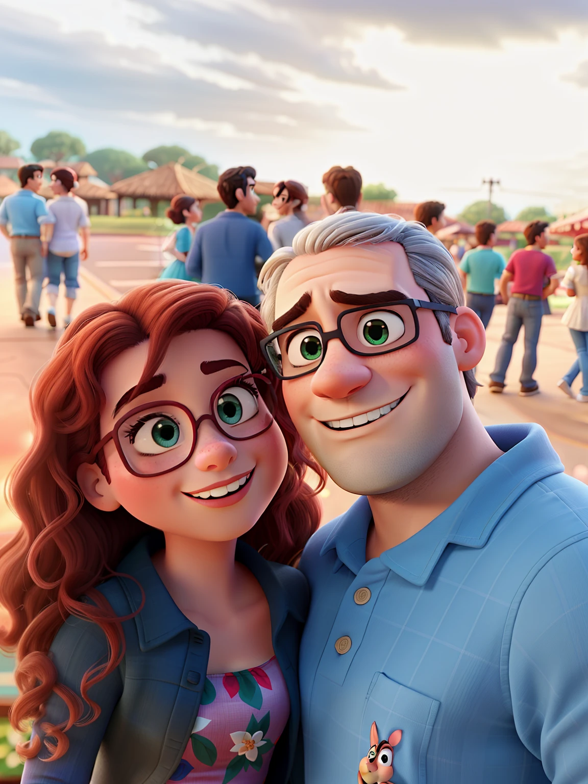 romantic couple, igual aos filmes Disney Pixar