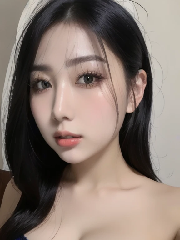 (realistic、masterpiece、Best Quality、8K、highres、high resolution:1.3)、1 girl、Big breasts、white bikini、looking at viewers、super fine face and eyes、long hair、 upper body、