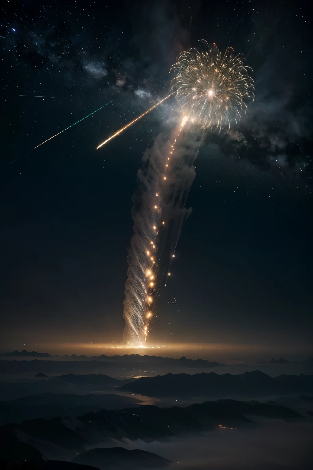 super nova brillante (best quality,4k,8k,highres,masterpiece:1.2),ultra-detailed,(realistic,photorealistic,photo-realistic:1.37),vivid colors,bokeh,colorful lighting,glowing highlights,cosmic explosion,interstellar beauty,glittering particles,celestial radiance,dazzling spectacle,majestic display,stellar phenomenon,enormous energy,astrological marvel,mesmerizing spectacle,sparkling brilliance,infinite depths,celestial light trail,illuminated universe,cosmic turbulence,hypnotic glow,star-filled heavens,transcendent beauty,magnificent burst,iridescent colors,ethereal charm,infinite galaxies,luminous radiance,spectacular cosmic dance,radiant energy,intergalactic wonder,heavenly grandeur,explosion of light,celestial dreams,dynamic motion,awe-inspiring sight,otherworldly magic,unfathomable beauty,limitless luminosity,extraordinary spectacle.
black human silhouette,
