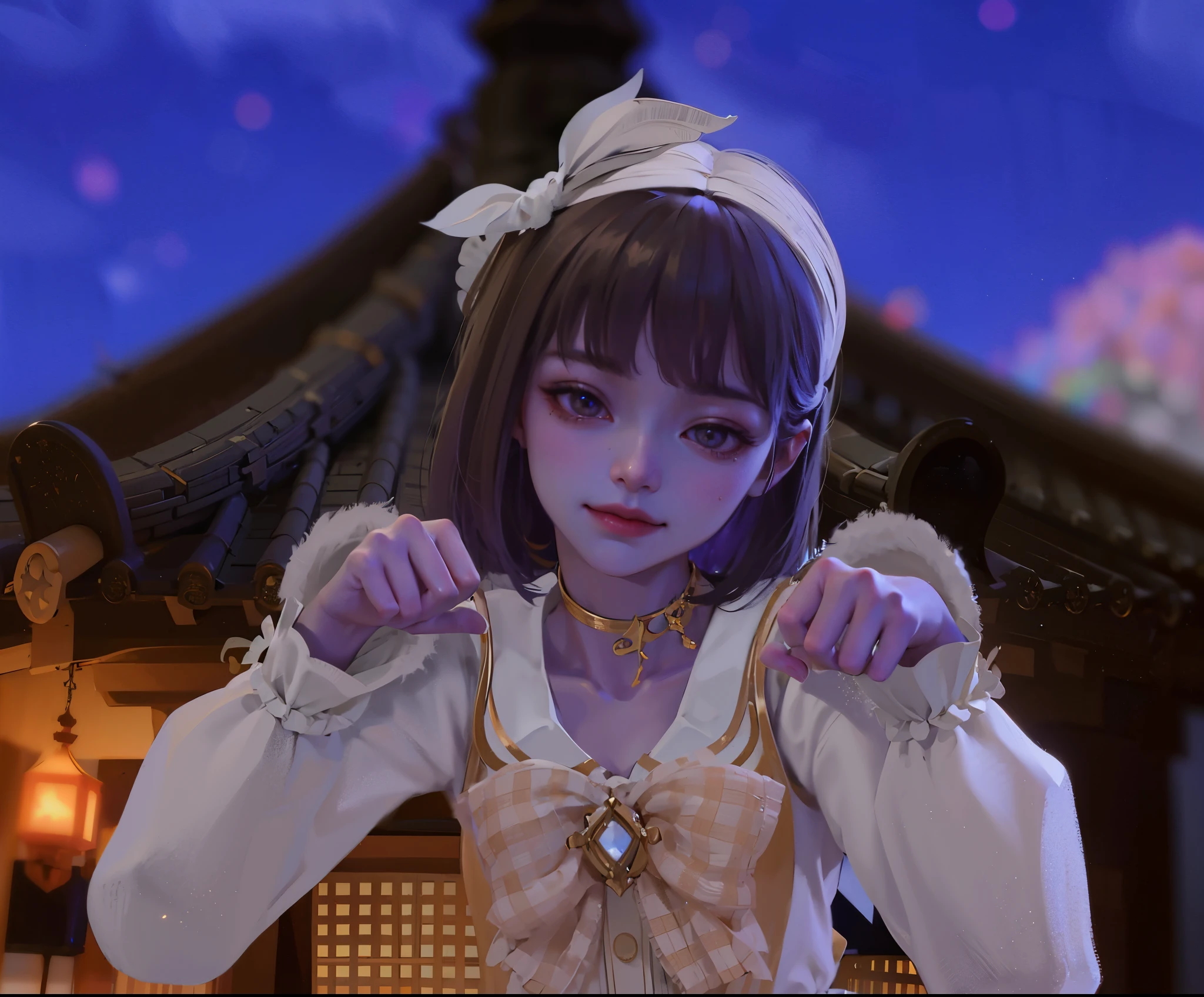 (극도의 디테일 CG Unity 8K 벽지, 걸작, 최상의 품질), (절묘한 조명과 그림자, 매우 극적인 사진, 영화 렌즈 효과), fantasy art, photo realistic, dynamic lighting, artstation, poster, volumetric lighting, very detailed faces, 깊은 그림자, longeyelashes, light smile, white hair, glowing eyes, black eyes, makeup, determined, Verism, anime style, chiaroscuro, cinematic lighting, sparkle, stereogram, projected inset, Cubism, depth of field, UHD, retina, masterpiece, ccurate, anatomically correct, textured skin, super detail, high details, high quality, best quality, highres, 8k, 깊은 명암과 섬세한 디테일
