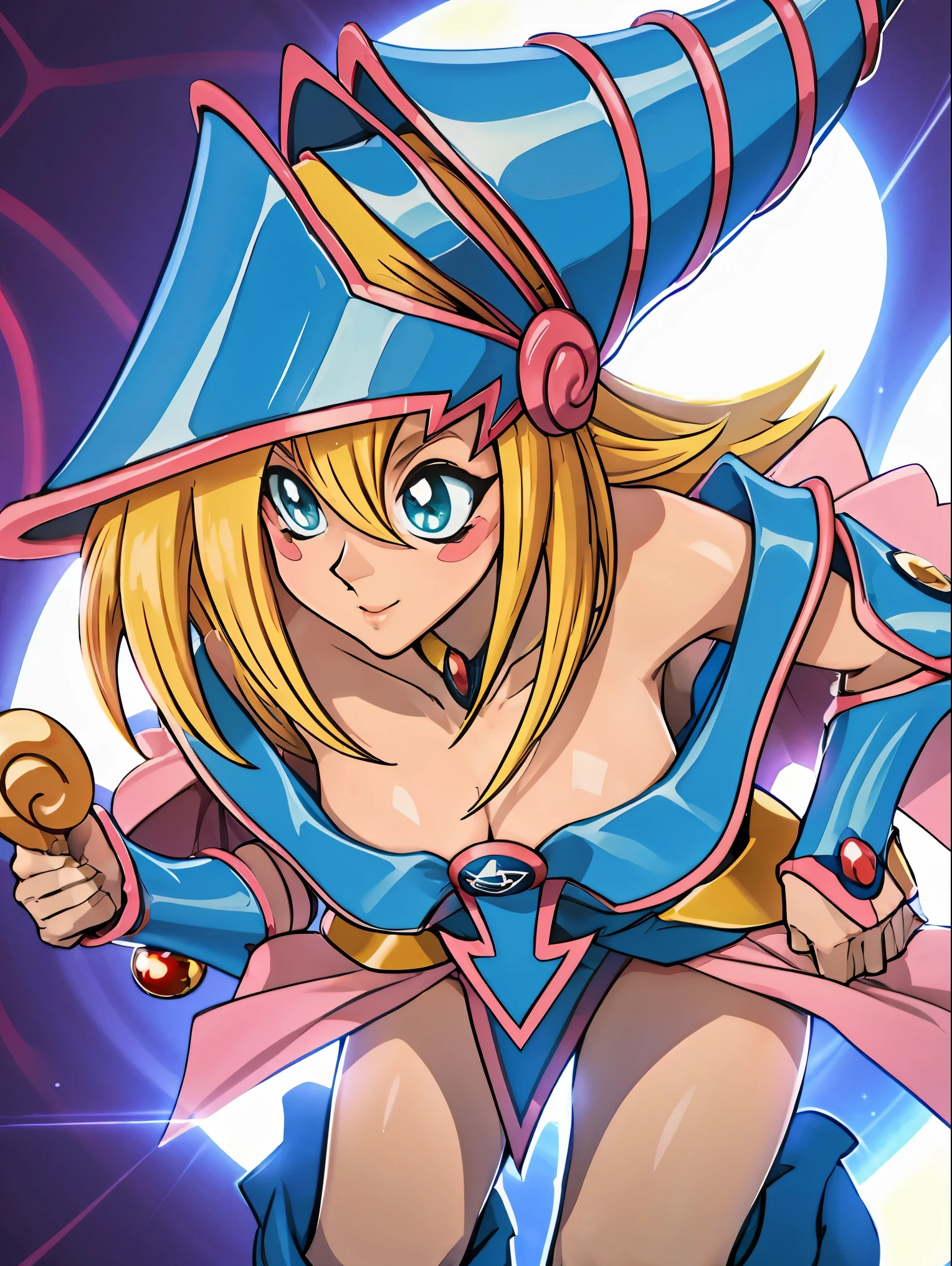 Dark magician gils. Leaving a magic circle. Magia de corazones en el aire.