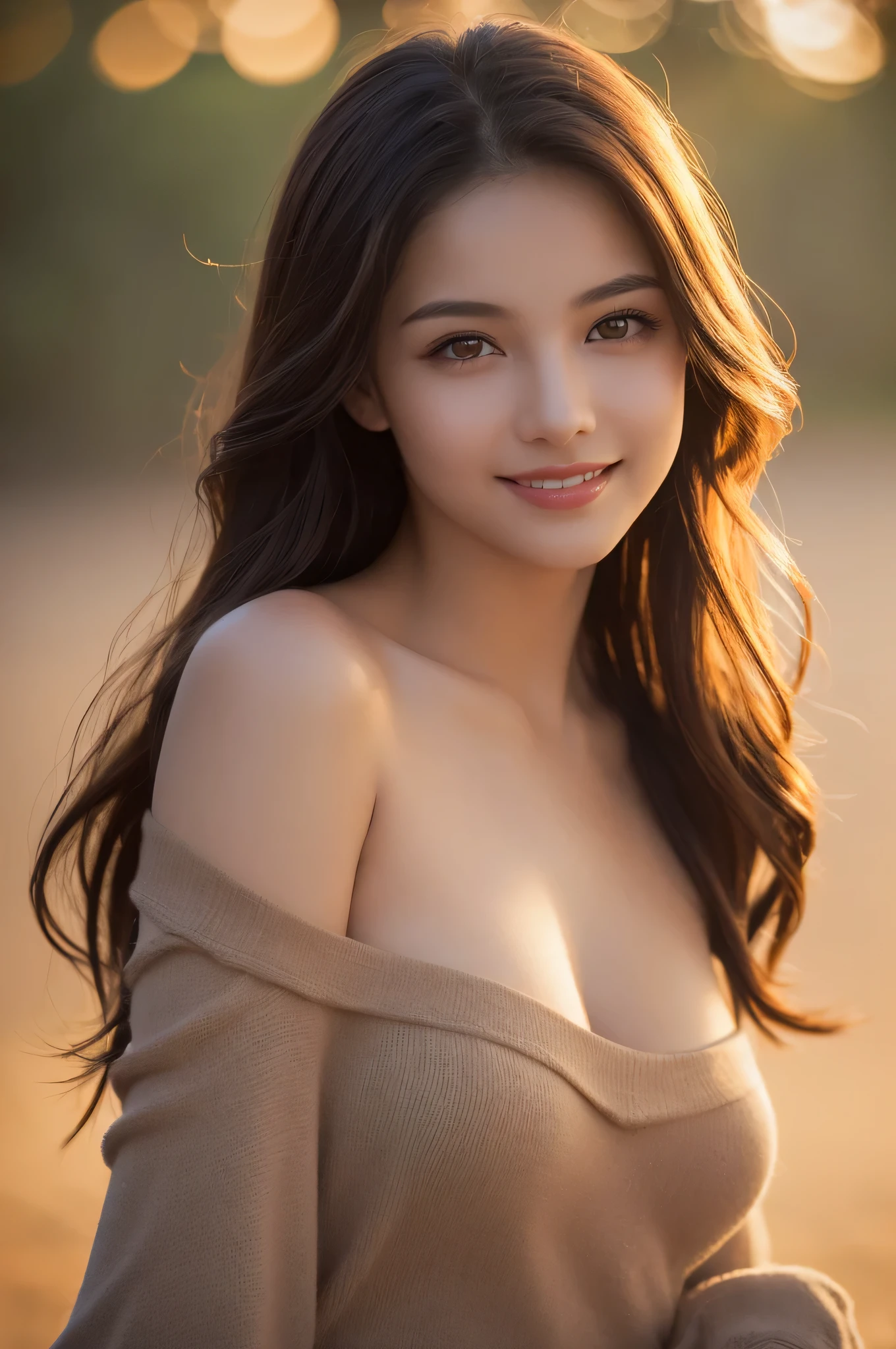 (masterpiece:1.3), (8K, Realistic, RAW Photos, highest quality:1.4), (1 Girl), Beautiful Face, Realistic Face, (Detailed face), Beautiful Hairstyles, (Fine hair), Realistic eyes, (Fine grain), Beautiful details, Realistic Skin, (Fine skin), Beautiful Skin, Glowing Skin,Charm, Ultra-high resolution, Surreal, very detailed, Huge breasts, The Beauty of Japan, (Slim figure), (No clothes,Alafed Images, Ocean, Detailed pubic hair, well-groomed pubic hair, , Focus on the whole body,), (naked), luxury pumps, A kind smile, brown hair, (necklace, Earrings, bracelet), (supermodel figures), Cute young Japanese girl, Pretty young Japanese girl, (dark gray gradient background),