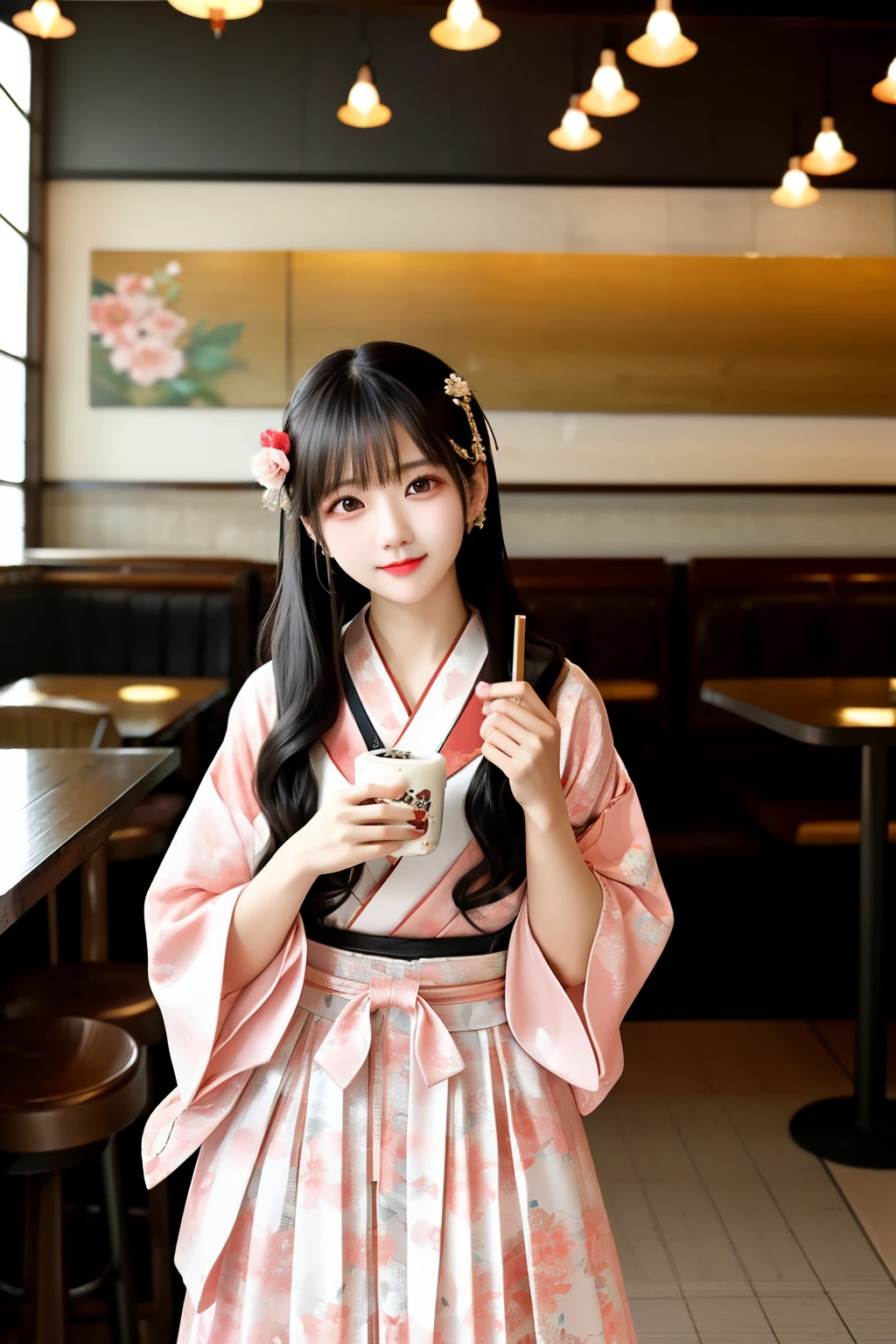 8k, masterpiece, highest quality, night, full moon, 1 girl, Chinese style, chinese architecture, mature woman, younger sister, silver white long haired woman, Chest clothes clipping、long hair, Light pink lip, Calm, Reasonable, bangs, gray pupil, assassin, fan, knife fan, Dance of petals, delicate face