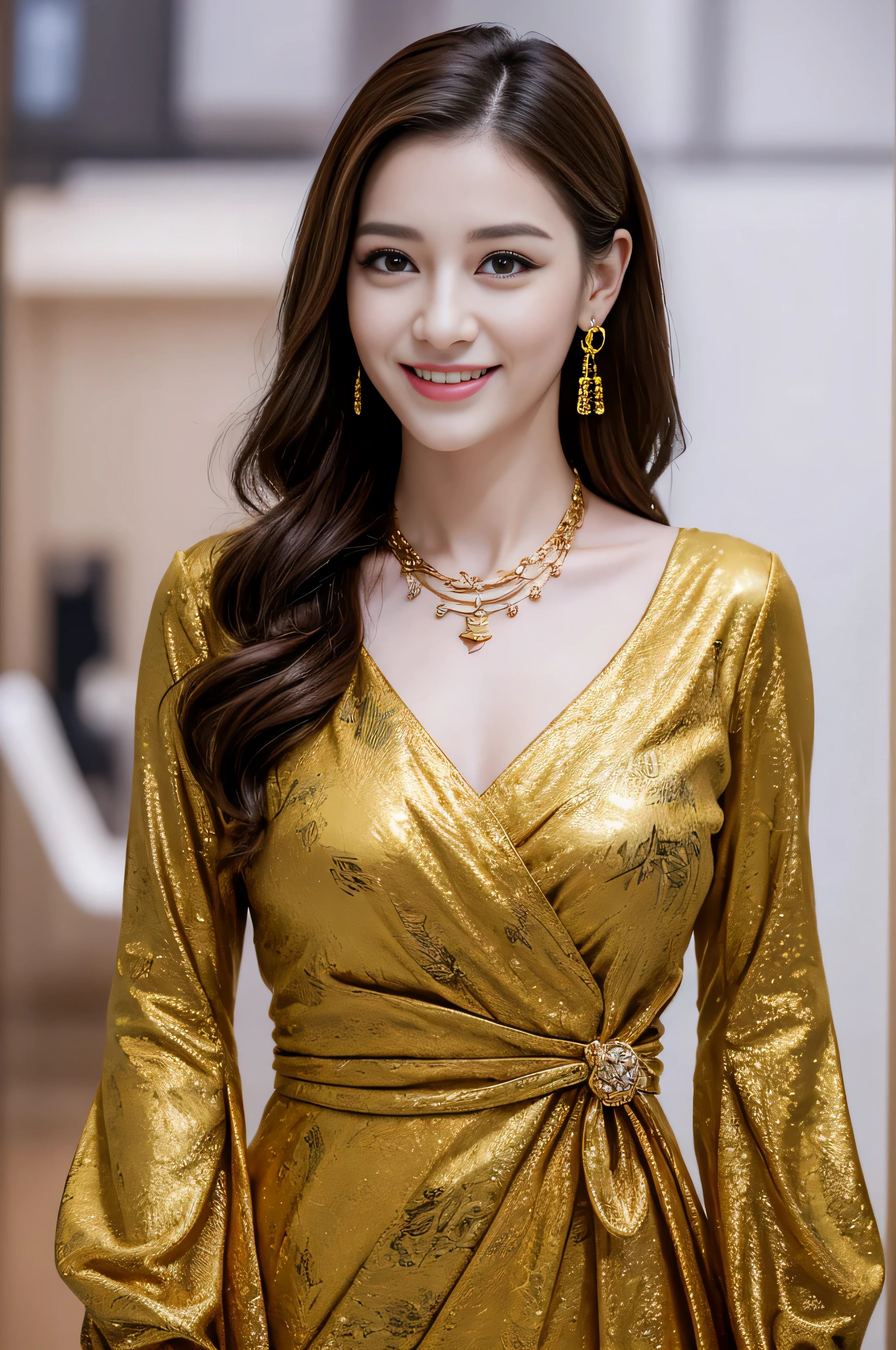 Thai actress Davika Horn、Wearing luxury brand clothes、Smile、whole body、One woman