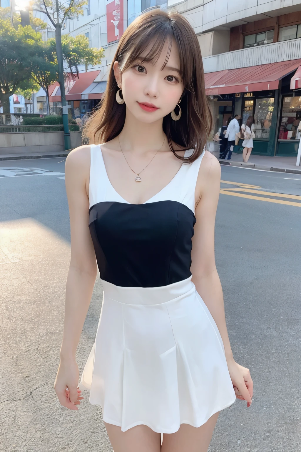1 Girl,riverside,Soft Light,Chinese Beauty,Tight Fit,Transparent Tulle Skirt,