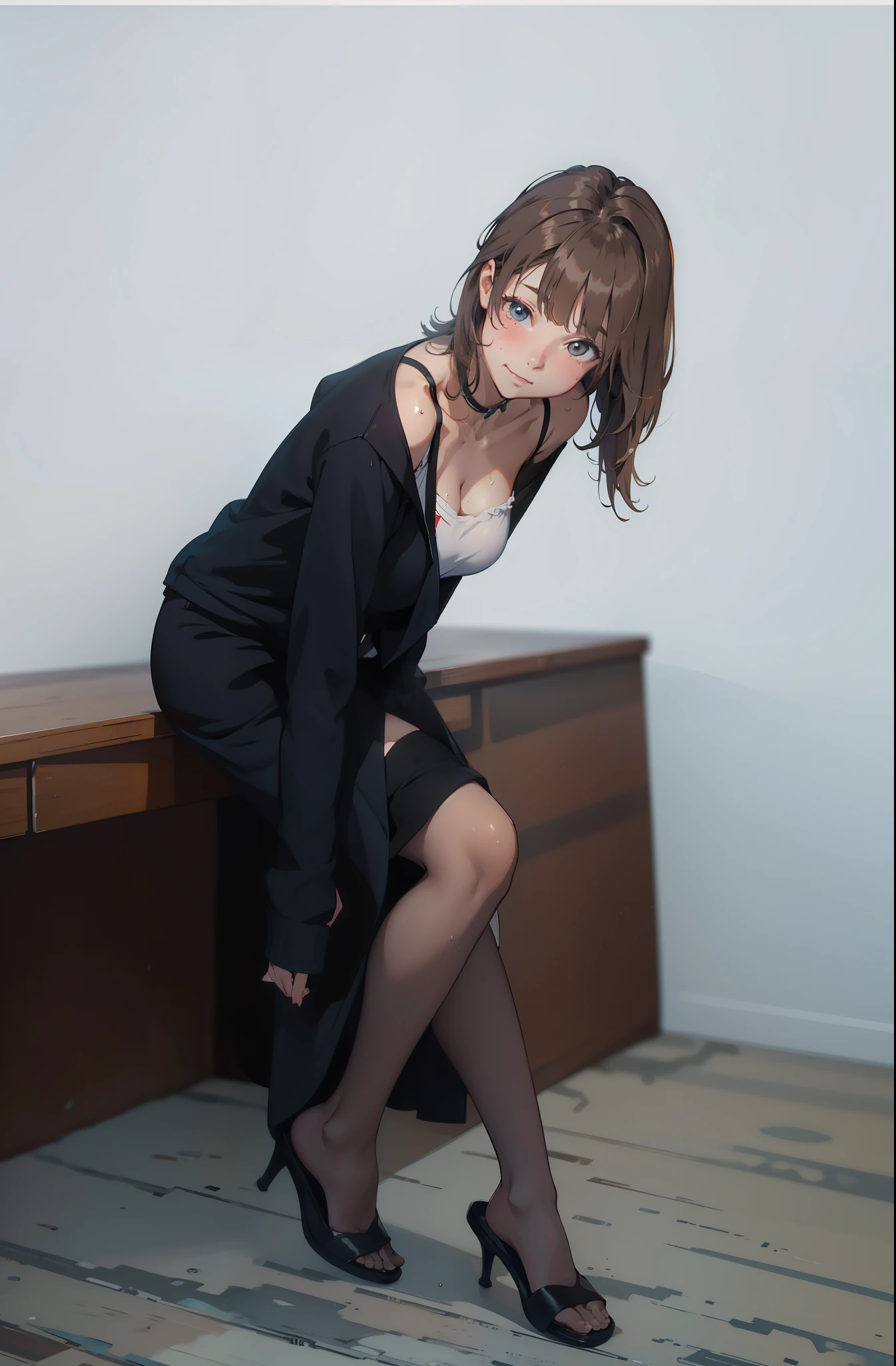 (extremely detailed CG unity 8k wallpaper), (masterpiece), (best quality), (ultra-detailed), (best illustration), (best shadow), (absurdres), BREAK girl, sweat, steam, medium breast, looking at viewer, light smile,