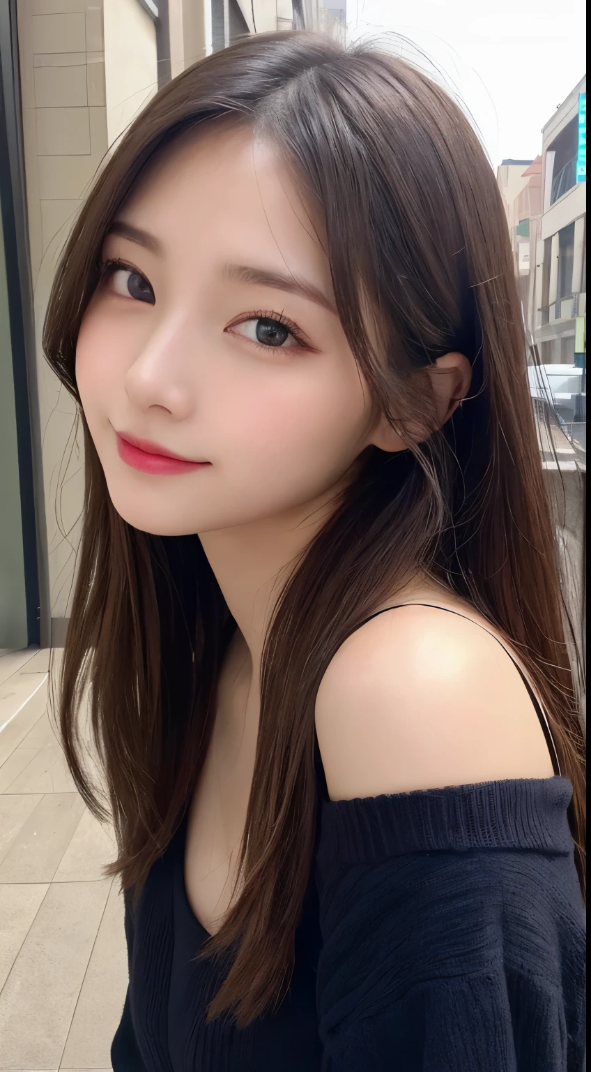table top, highest quality, shape, Super detailed, finely, High resolution, 8k wallpaper, 完璧なダイナミックな構shape, beautiful and detailed eyes, winter dress,medium hair, small breasts, natural color lip, random sexy pose,smile,big city、20 year old girl、midnight、beautiful and detailed face、perfect and beautiful face,Big eyes、RAW photo、Spread your arms and legs wide apart、beautiful and detailed eyes、small face、beautiful duplex、slim face and style、make a spoiled face