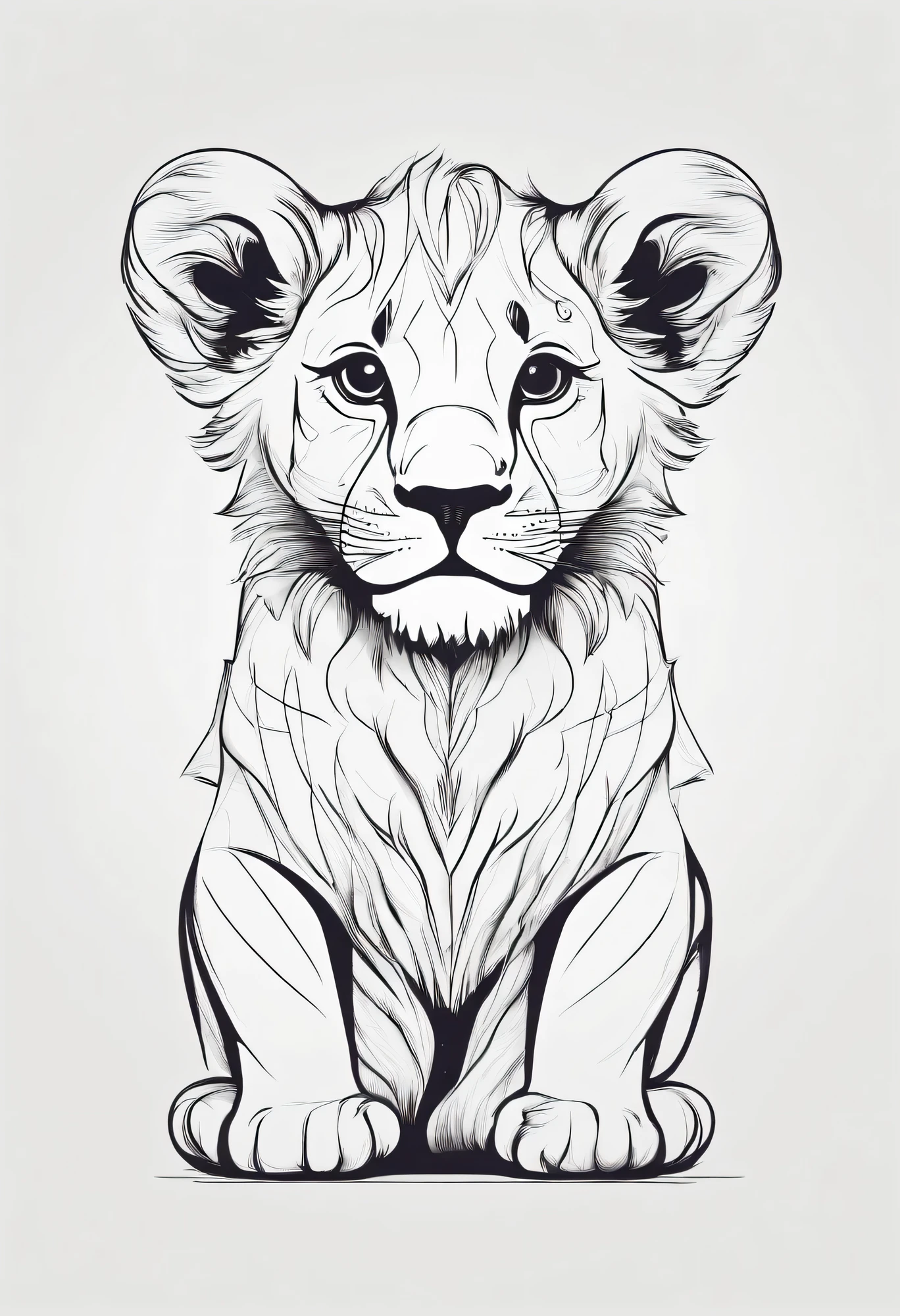 a cute baby lion