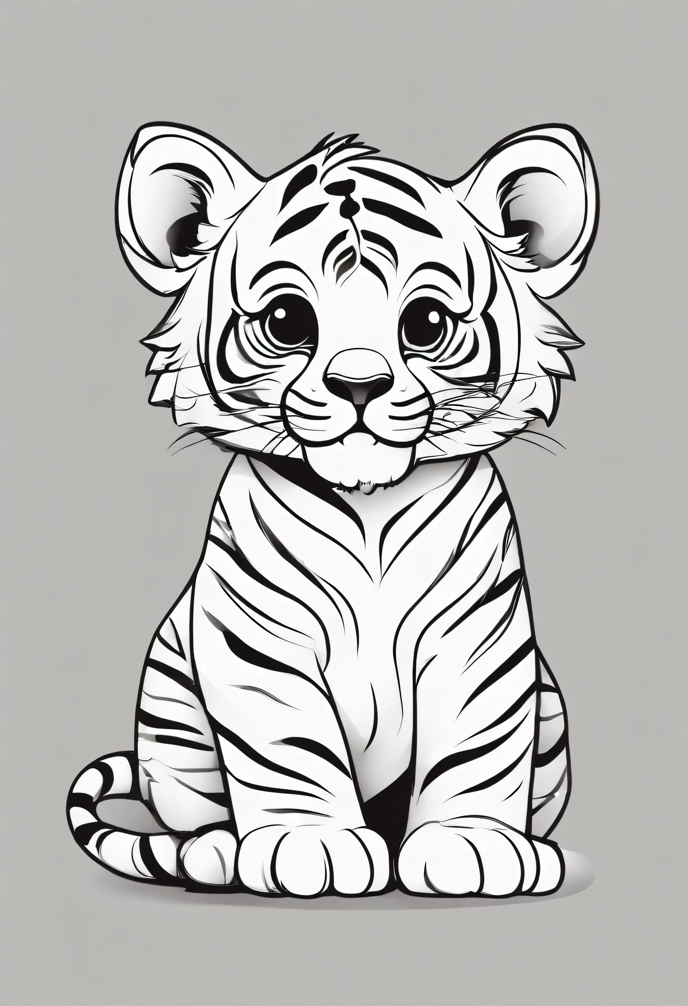 a cute baby tiger