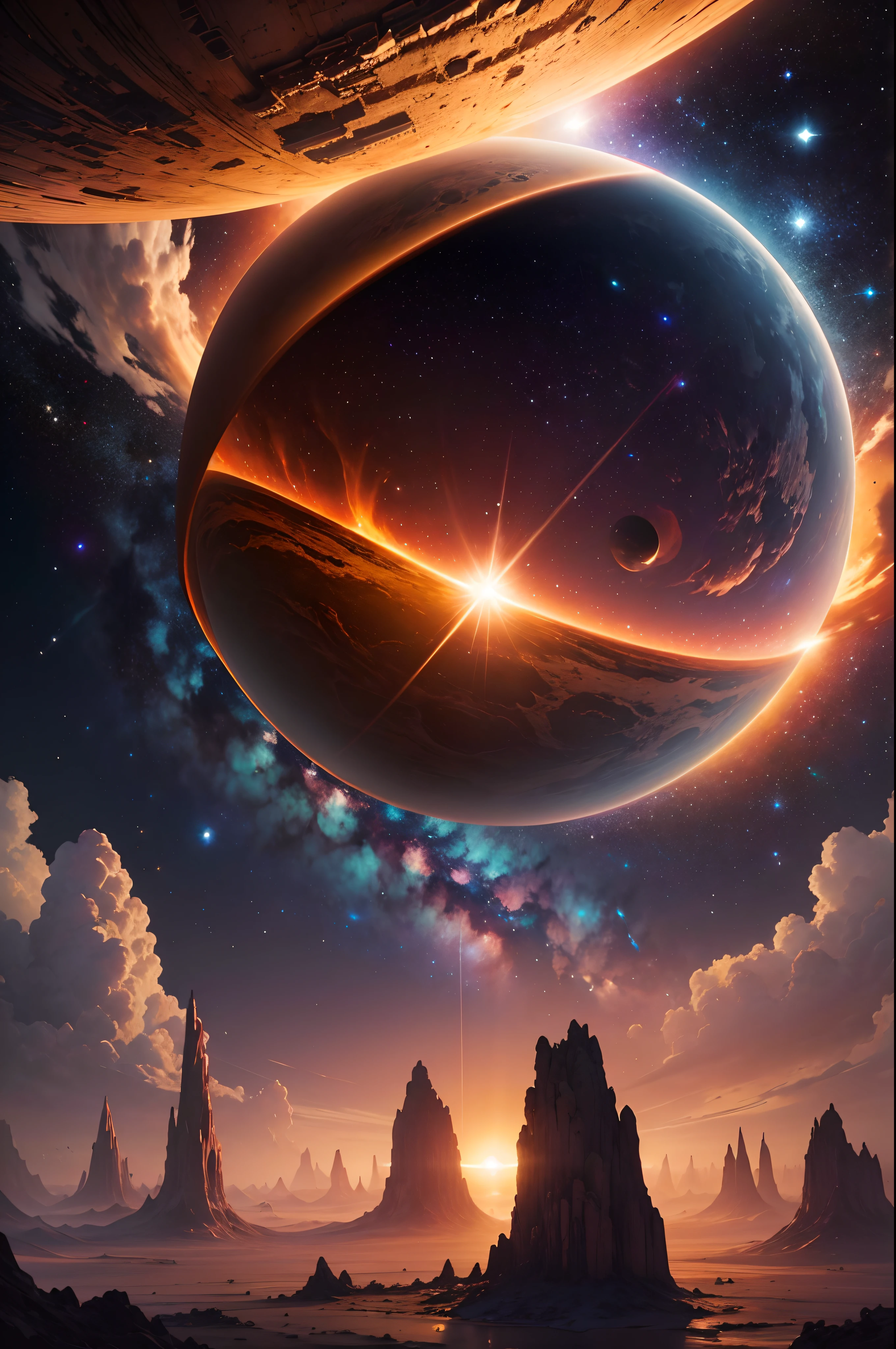 "(best quality,4k,highres,masterpiece:1.2),ultra-detailed,realistic,photorealistic:1.37,spacecraft,approaching,sun,star,space,explore,galaxy,adventure,glowing,heat,energy,thrilling,contrast,deep space,cosmic,stellar,fiery,immersive,vivid colors,shining,universe,curiosity,solar flares,sky,distant planets,gravity,amazing view,exploration,unknown,destination,awe-inspiring,astronomy"