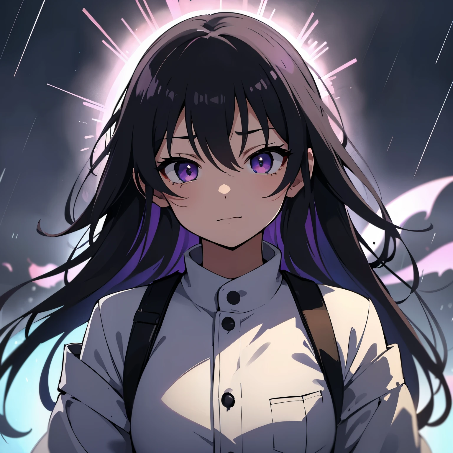 (itadori yuji:focused,intense gaze,happy expression,strong-willed), (fushiguro megumi:determined,sharp eyes,cold expression), (rain:heavy,rhythmic,reflective), (anime style:dynamic,stylized,pop art), (best quality,highres:1.2), (vivid colors,contrasting tones), (wet textures,shimmering surfaces), (dynamic lighting,dramatic shadows)