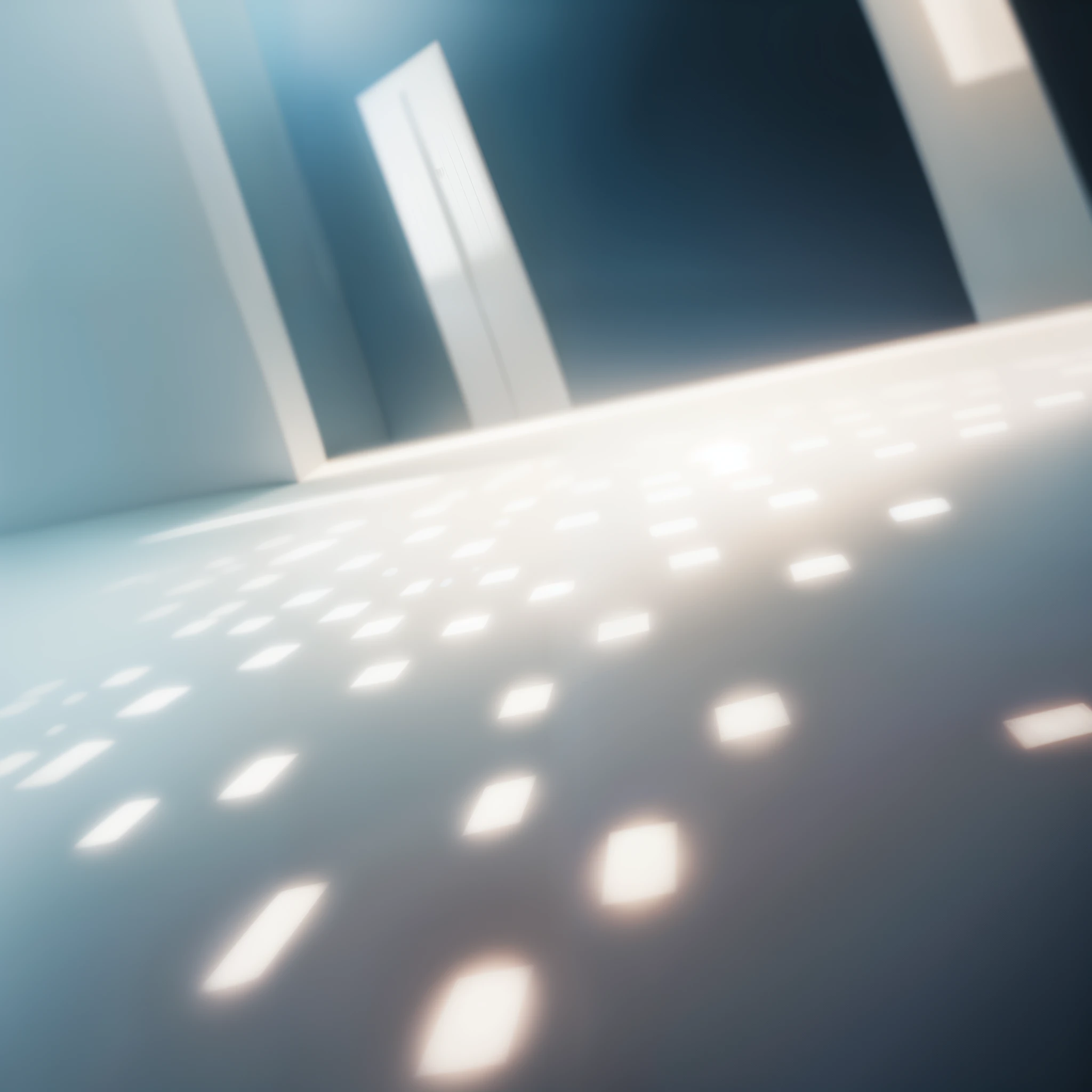 There's nothing in pure white space、Only soft sunlight shines in、It's a mysterious space that no one has ever seen.