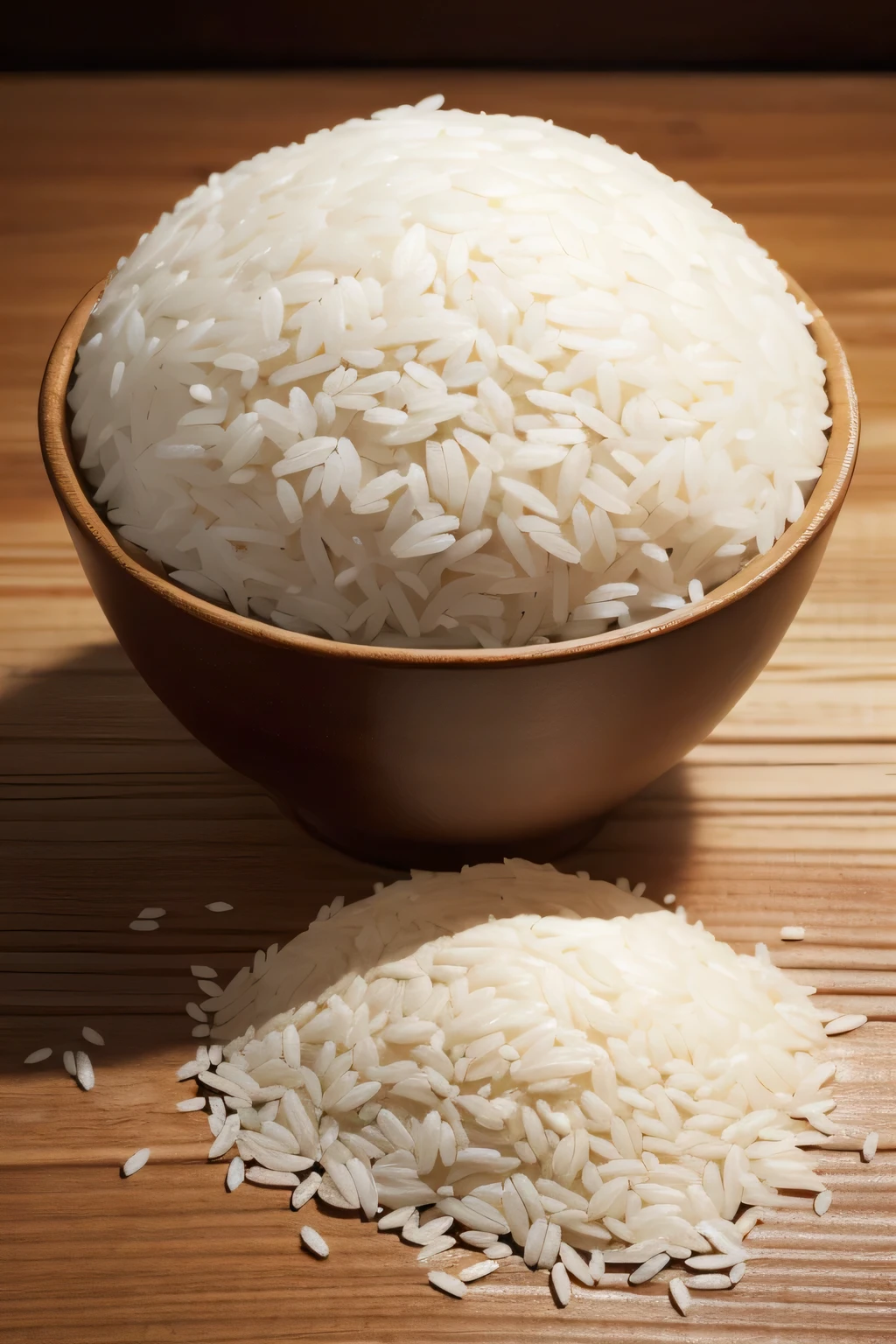 (8k, original photo, best quality, masterpiece:1.2), (actual, photo-actual:1.37) ,Particles are noticeable，Every bit full，rice，散落的rice，HD，生rice，散落的rice饭，Remove container，Scattered everywhere