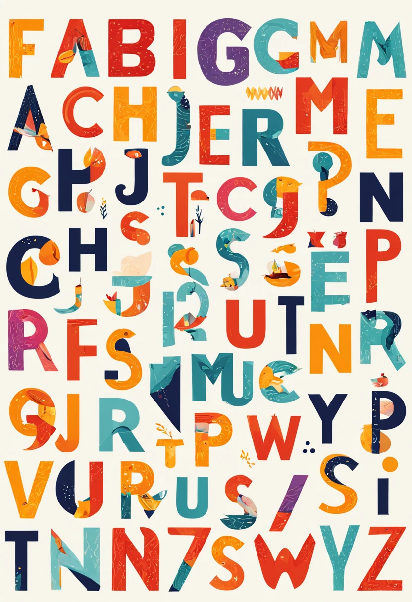 font design, creative, alphabet poster