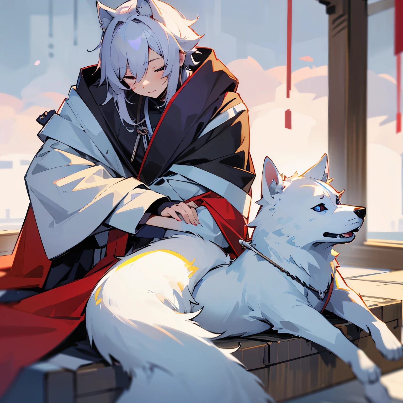 husky dog,Rin々New,Seated