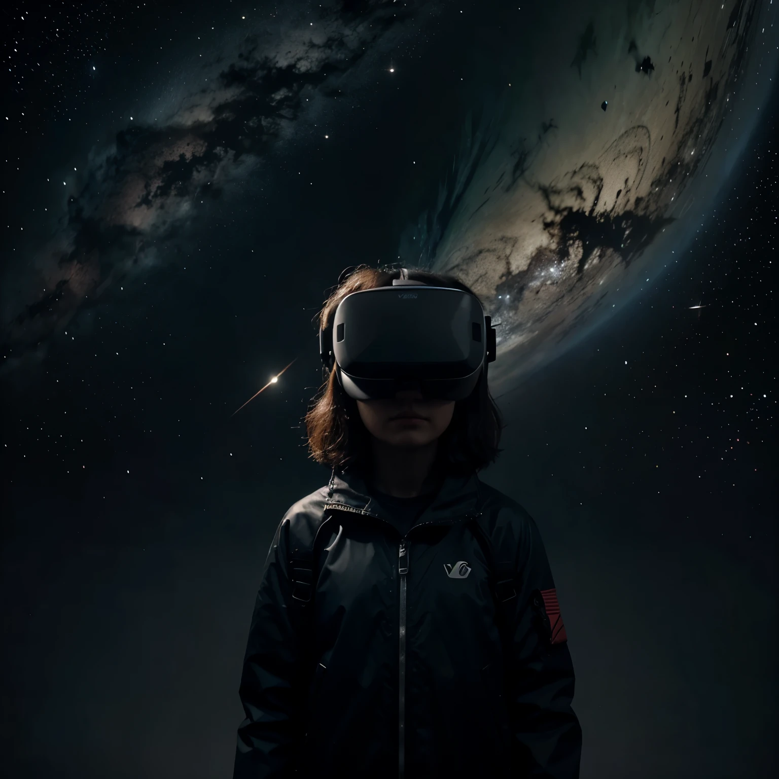 Wear a VR headset (Apple Vision Pro) background space