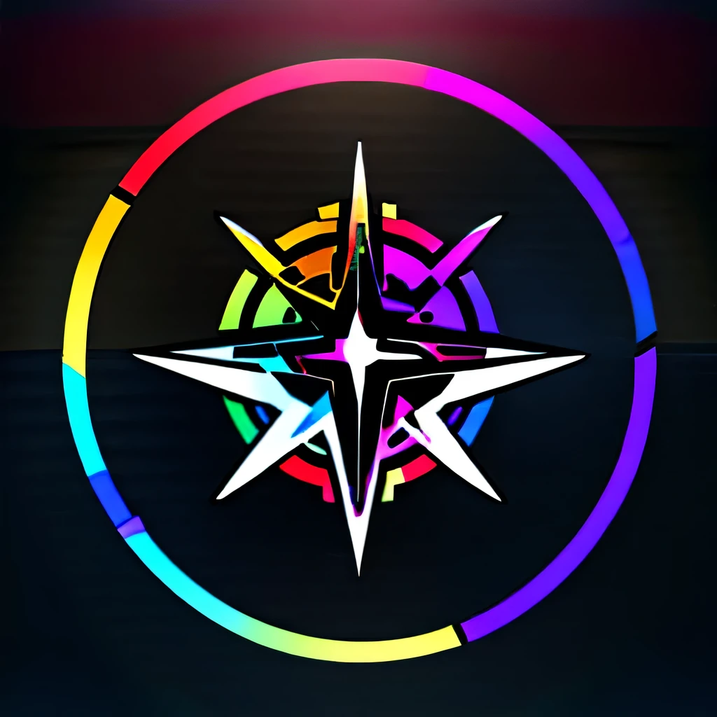 rainbow dragon circle logo