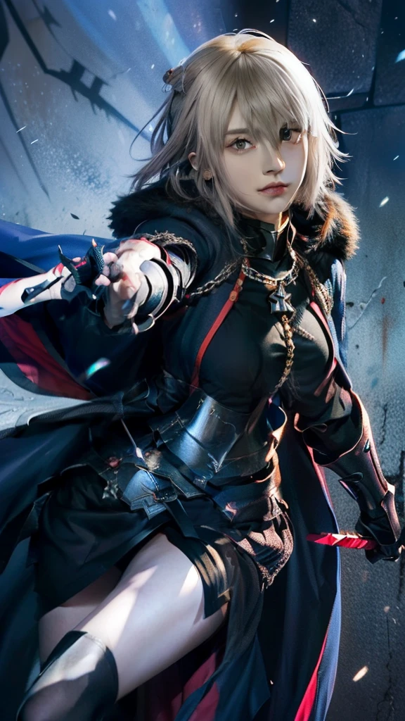 a painting of a woman in armor holding a sword, fate / stay night, blue cloak, anime style like fate/stay night, from arknights, anime epic artwork, artoria pendragon, anime character art, zerochan art, fate zero, fate/zero, detailed anime art, fate grand order, pixiv, detailed anime character art, fate stay night
