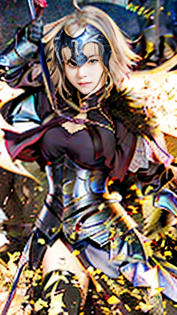 a close up of a woman in armor holding a sword, holding a sword on her shoulder, fate / stay night, anime style like fate/stay night, she is holding a sword, fate stay night, artoria pendragon, armor girl, inspired by Li Chevalier, fate grand order, female knight, female paladin, from arknights, with large sword,金色头发,金色长发,金色长发,金色头发,金色长发,金色长发,金色头发,金色长发,金色长发