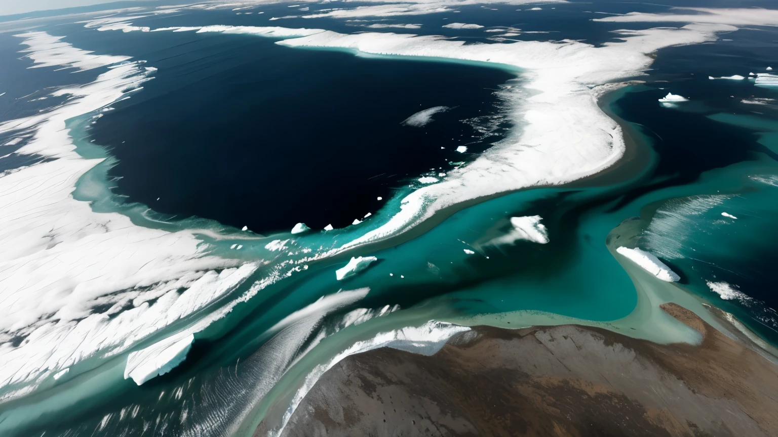 potentially encasing vast areas of the marine environment under its glacial grip.